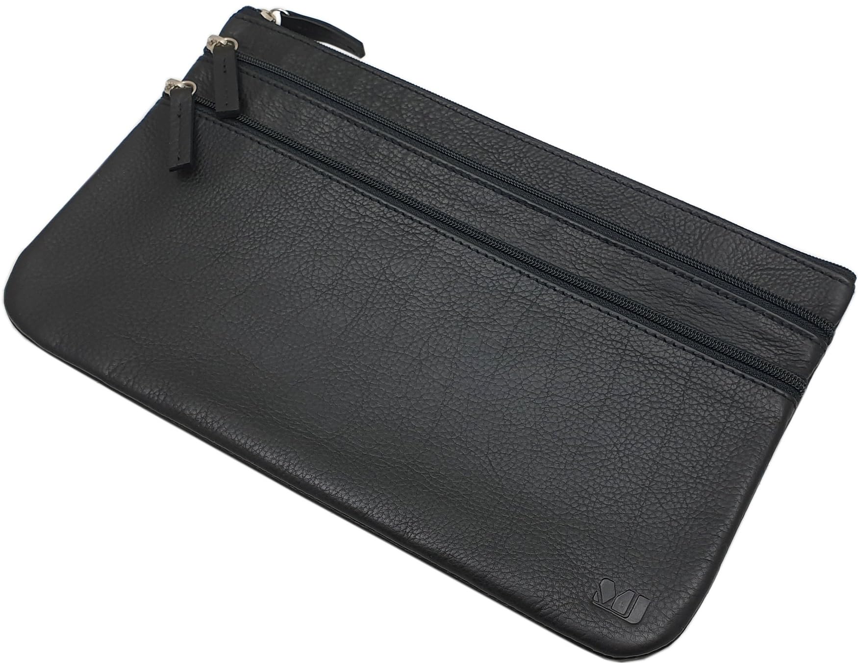 myledershop Banktaschen Grande DDDM portafoglio banca grigio 3 scomparti