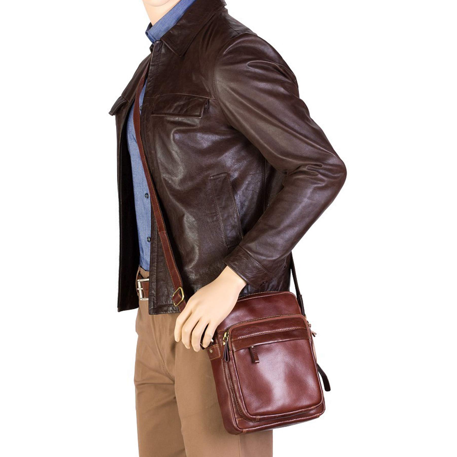 Visconti Hunters Bags VT1 Cruz borsa a tracolla midi marrone chiaro