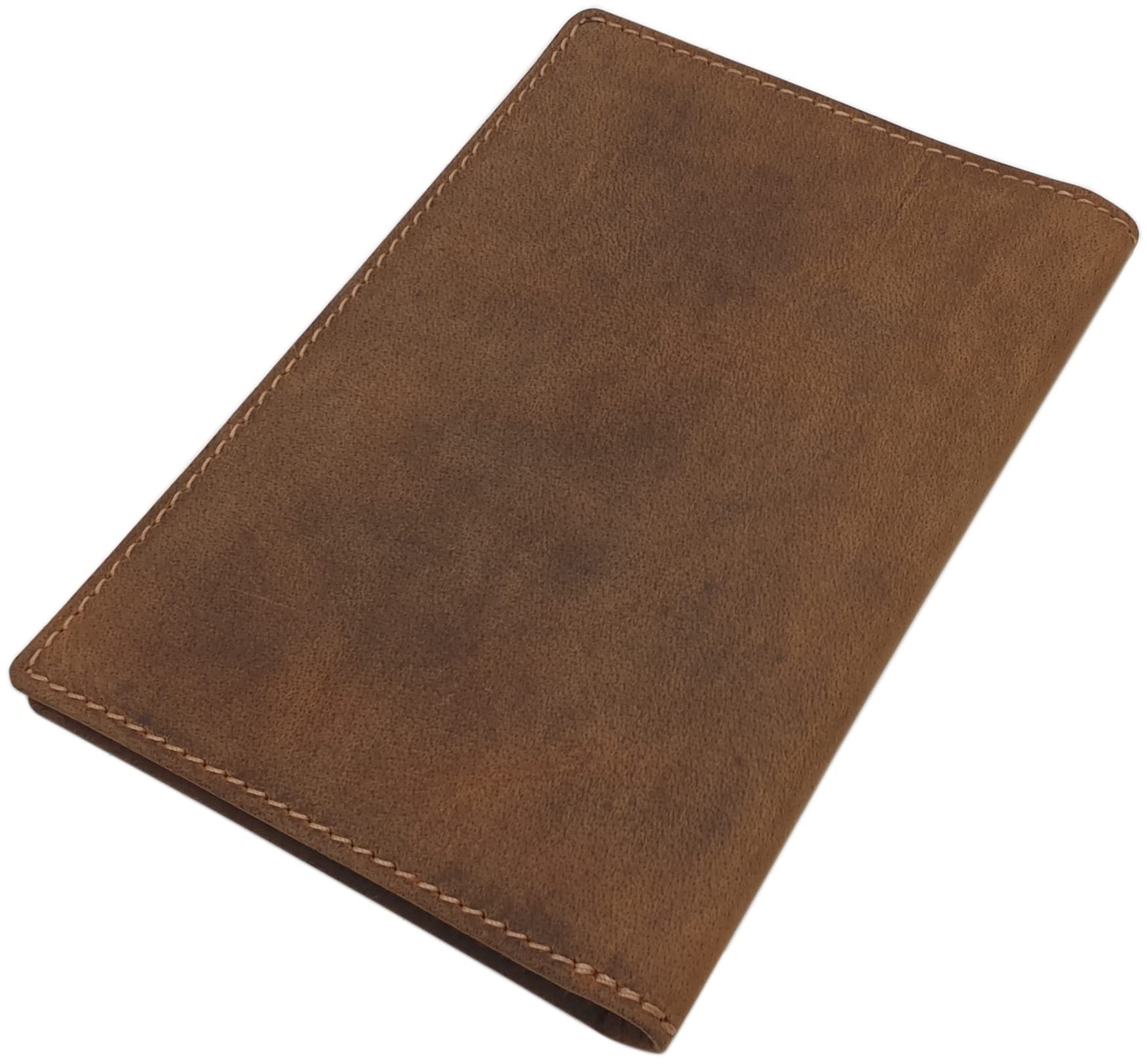 myledershop Ausweismappen cartellina portadocumenti in pelle di bufalo cognac