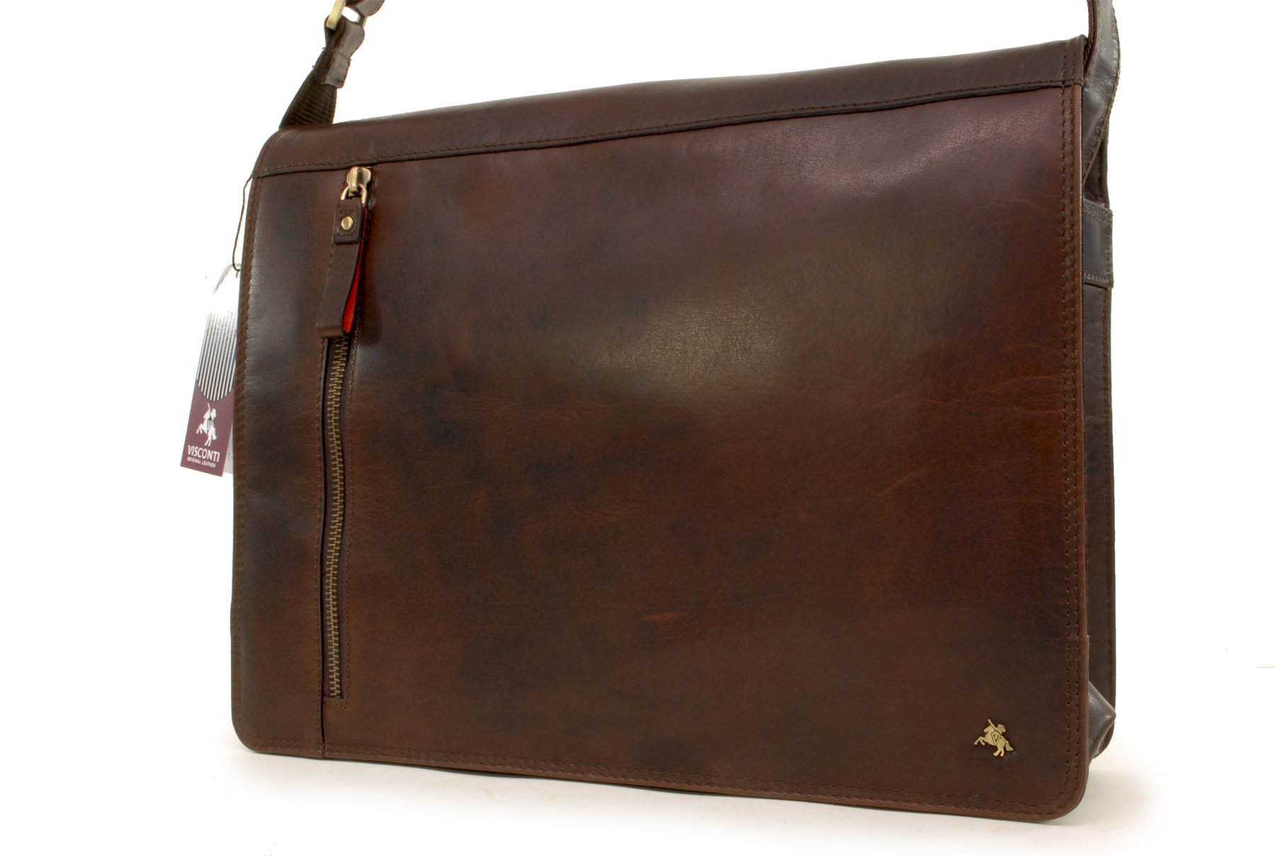 Visconti Hunters Bags ML23 Carter borsa messenger marrone in pelle