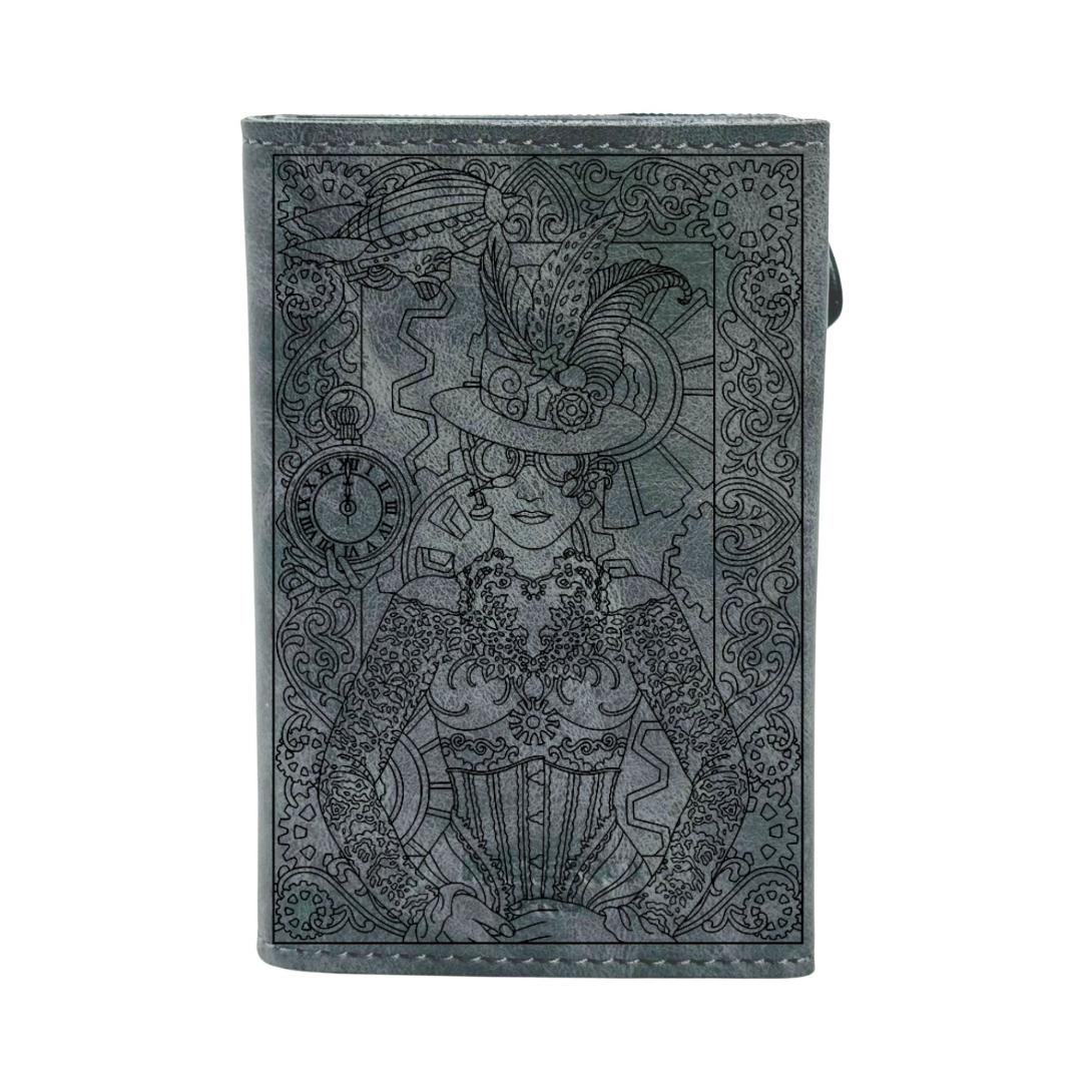 Moero Linea PRO Steampunk Pro portafoglio Steampunk 1 RFID vegano