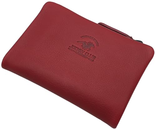 myledershop Herren Geldbörsen portafoglio uomo rosso ciliegia RFID