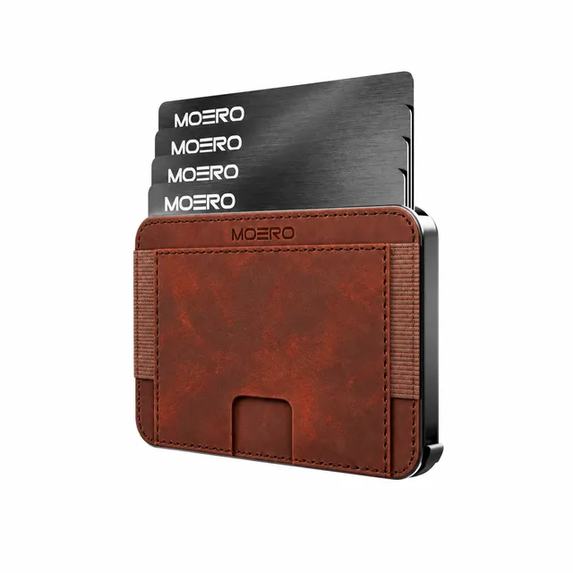 Moero Linea M2 M2 Pro Crazy Horse Whisky portafoglio MagSafe RFID
