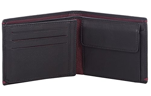 Visconti Monza MZ7 portafoglio uomo in pelle triplo nero borgogna RFID