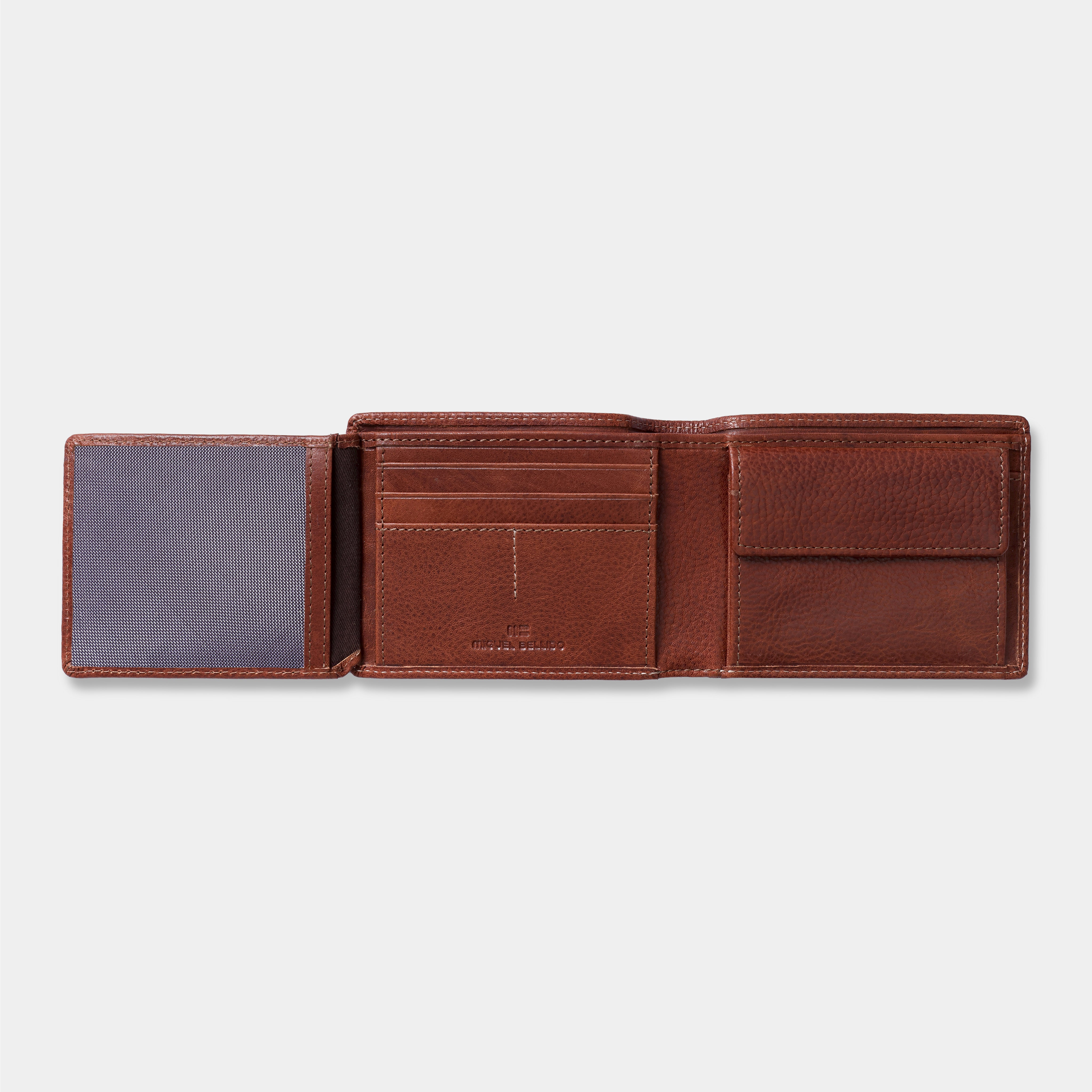 Miguel Bellido Carteras Cartera Bristol con monedero en piel de vacuno portafoglio con portamonete RFID