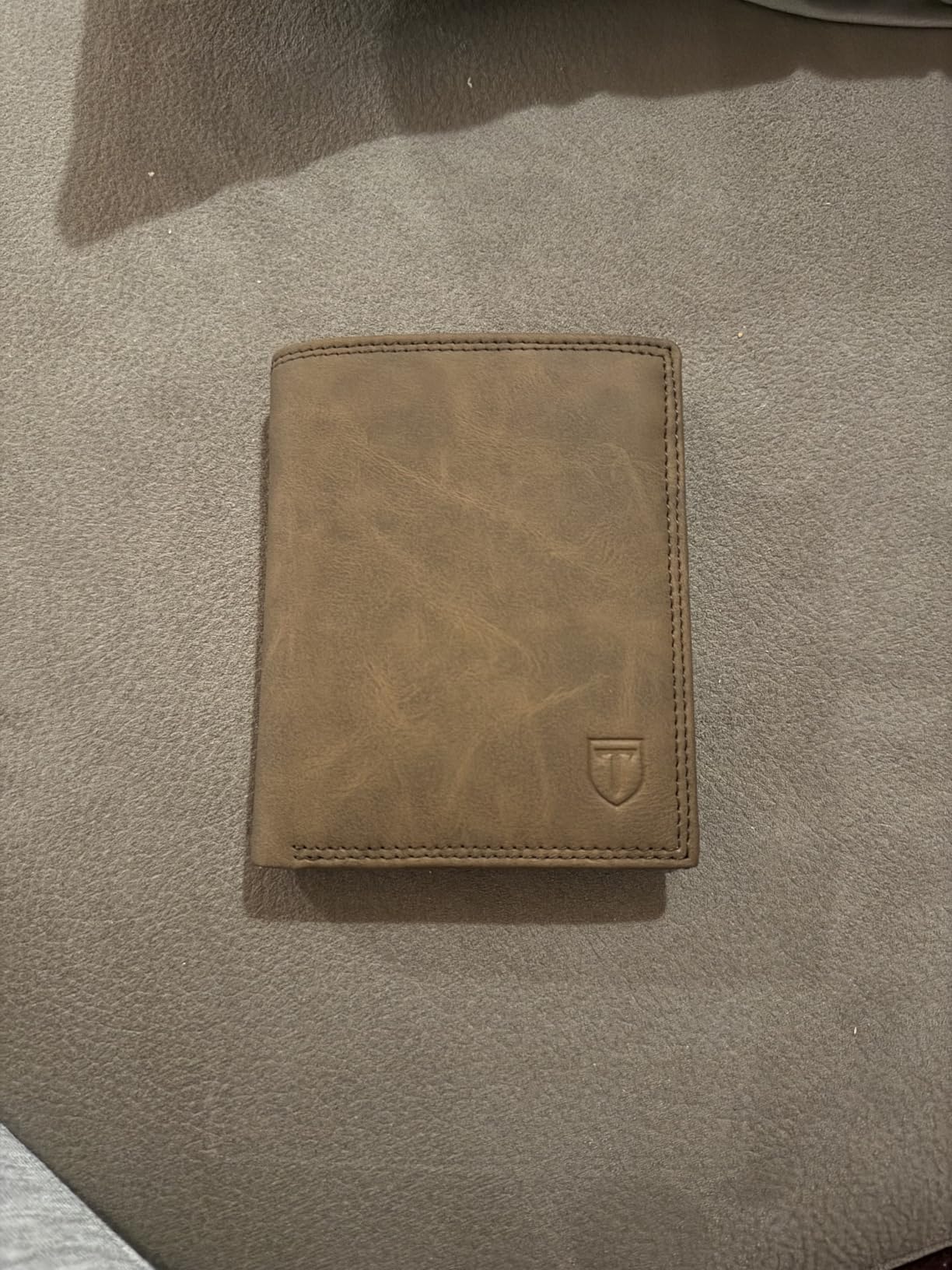 TENBST Card Holder portafoglio uomo marrone 1 pezzo RFID