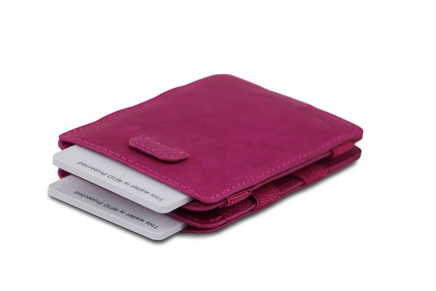 Hunterson The Leather Collection The OG portafoglio Raspberry Green in pelle RFID