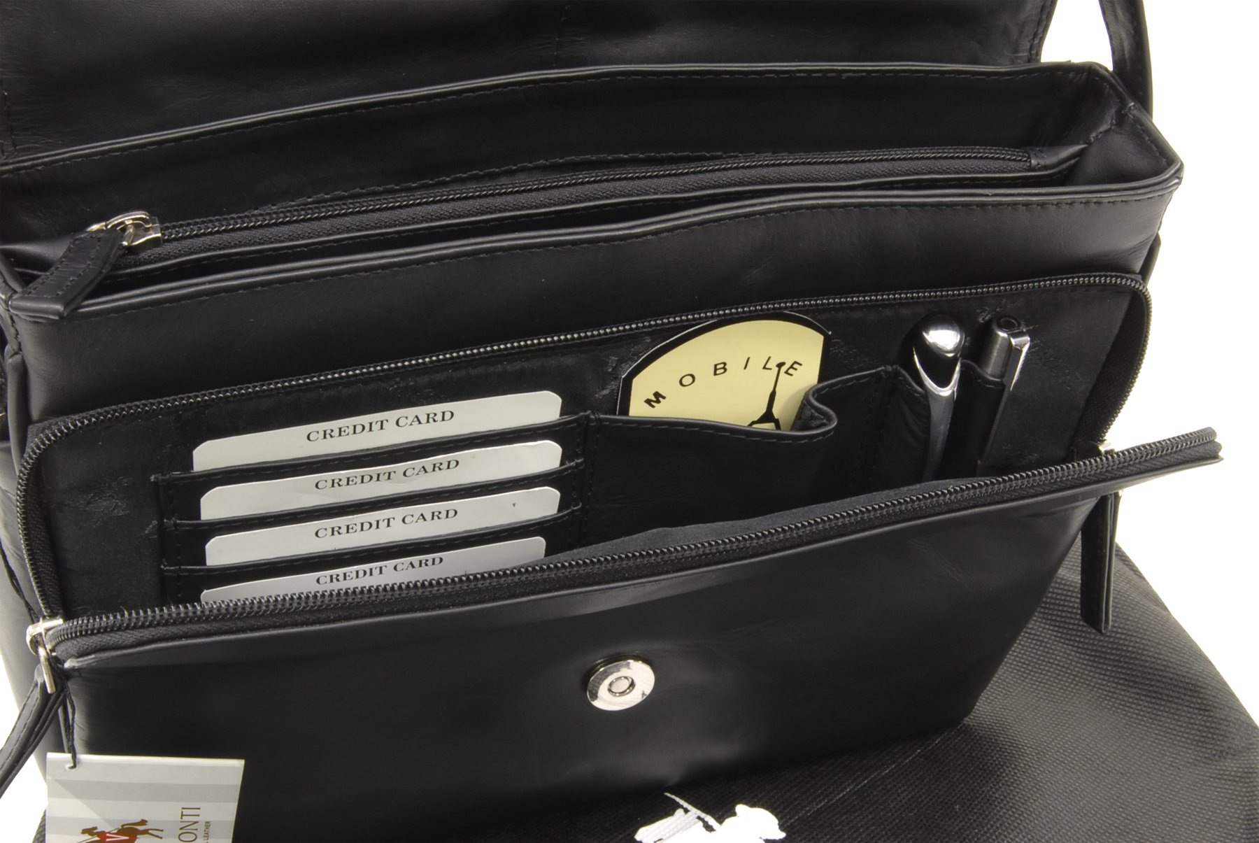 Visconti Atlantic 03190 Claudia borsa a tracolla donna pelle formato A5 mult scomparto