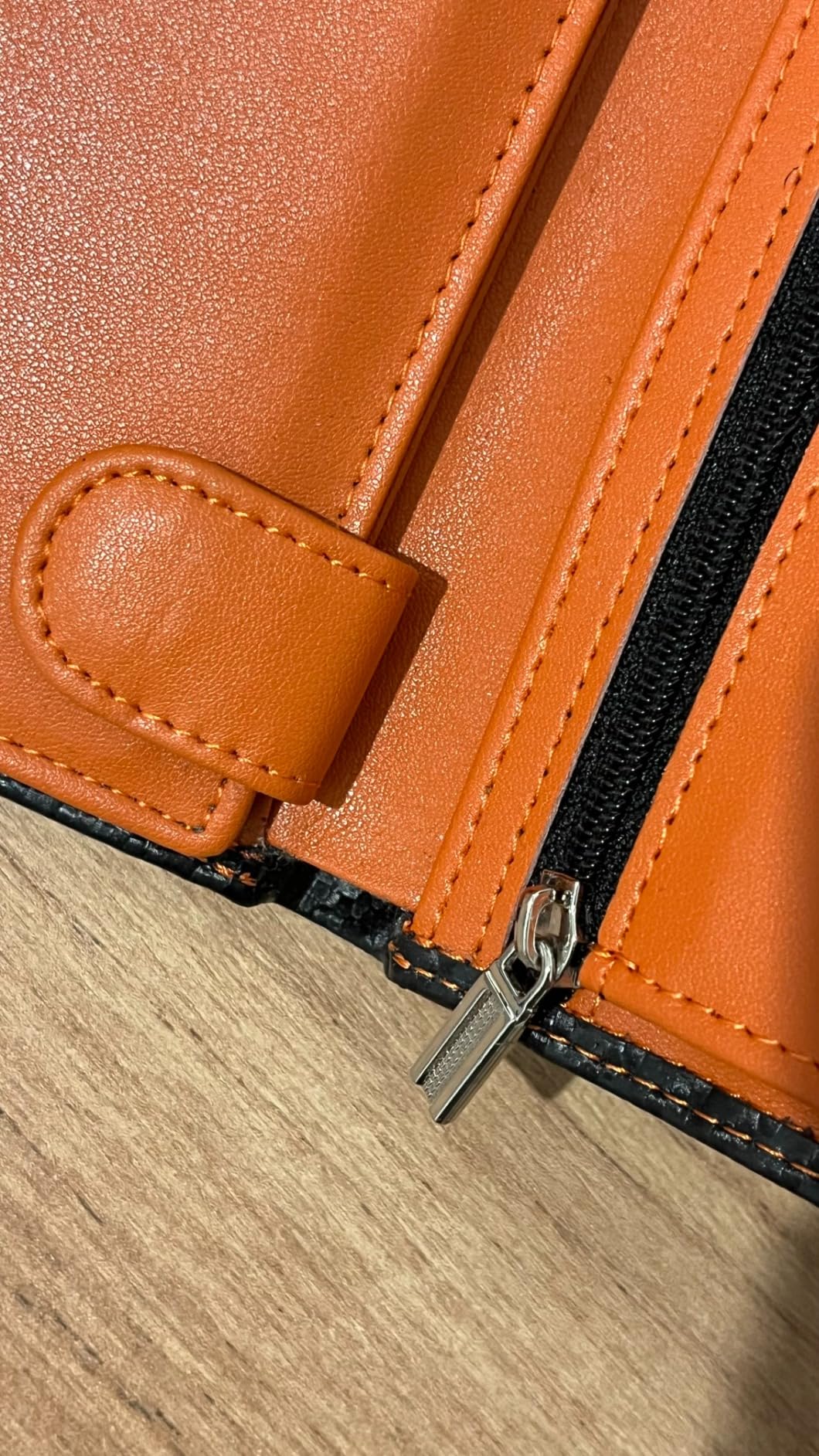 TENBST Classic Wallet portafoglio uomo nero arancione 1 pezzo RFID