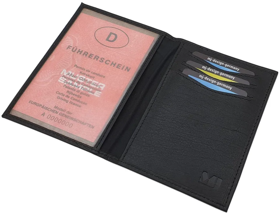 myledershop Karten- und Ausweisetuis porta carte in pelle di vitello