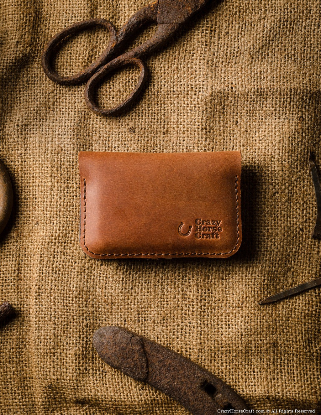Crazy Horse Craft Wallets & Card Holders porta carte business Classic Brown