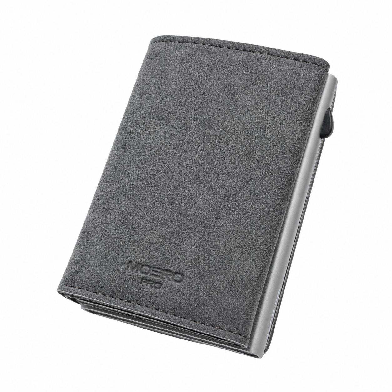 Moero Linea PRO PRO PLUS Zip SUPERIOR portafoglio Grey con portamonete RFID