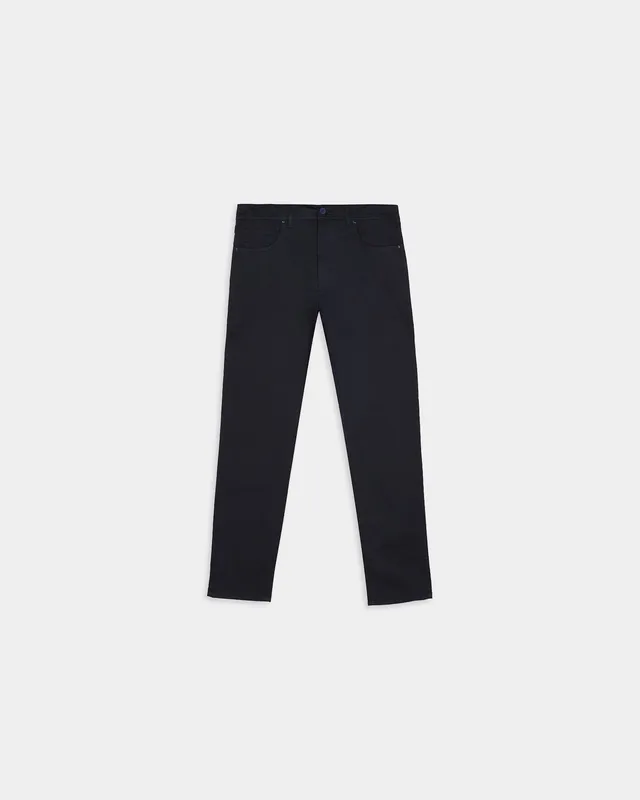 Miguel Bellido Pantalones pantalone casual 5 tasche blu in cotone elasticizzato