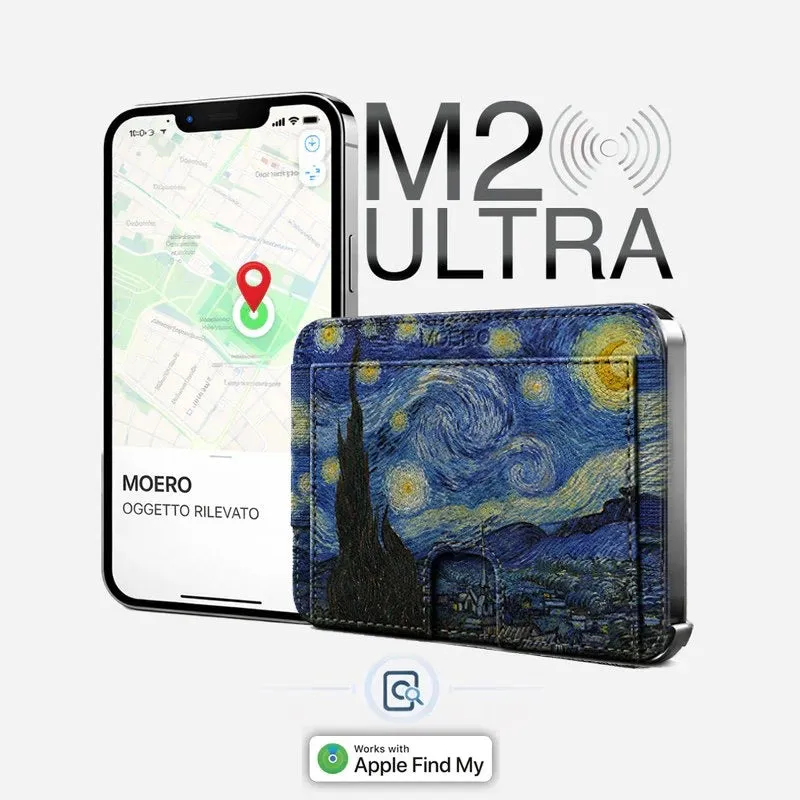 Moero Edizioni Speciali M2 Ultra Notte Stellata portafoglio MagSafe Find My
