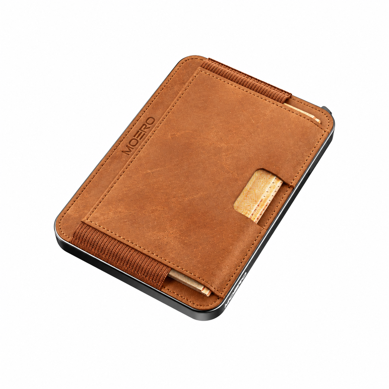 Moero Linea M2 M2 Pro portafoglio MagSafe cognac 7 carte RFID