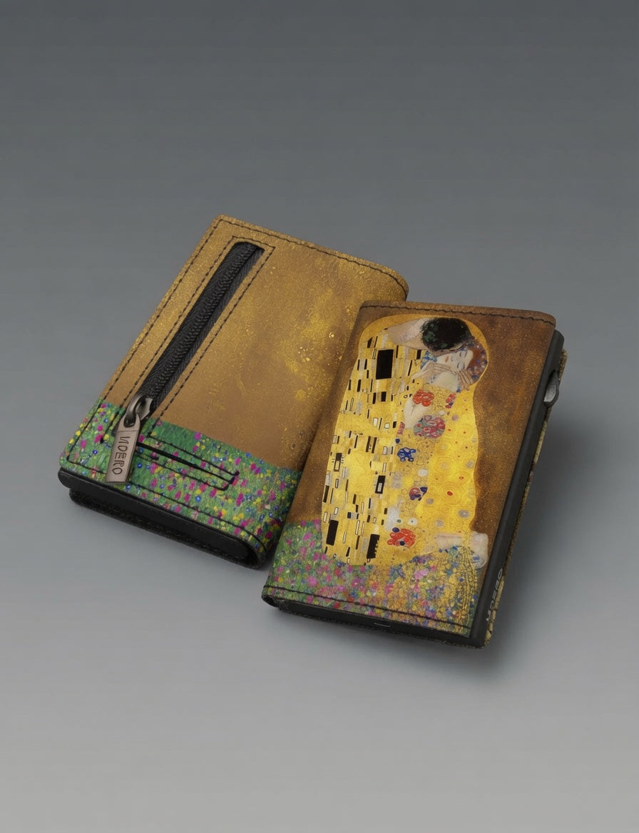 Moero Edizioni Speciali Bacio di Klimt Limited Edition portafoglio Saffiano RFID