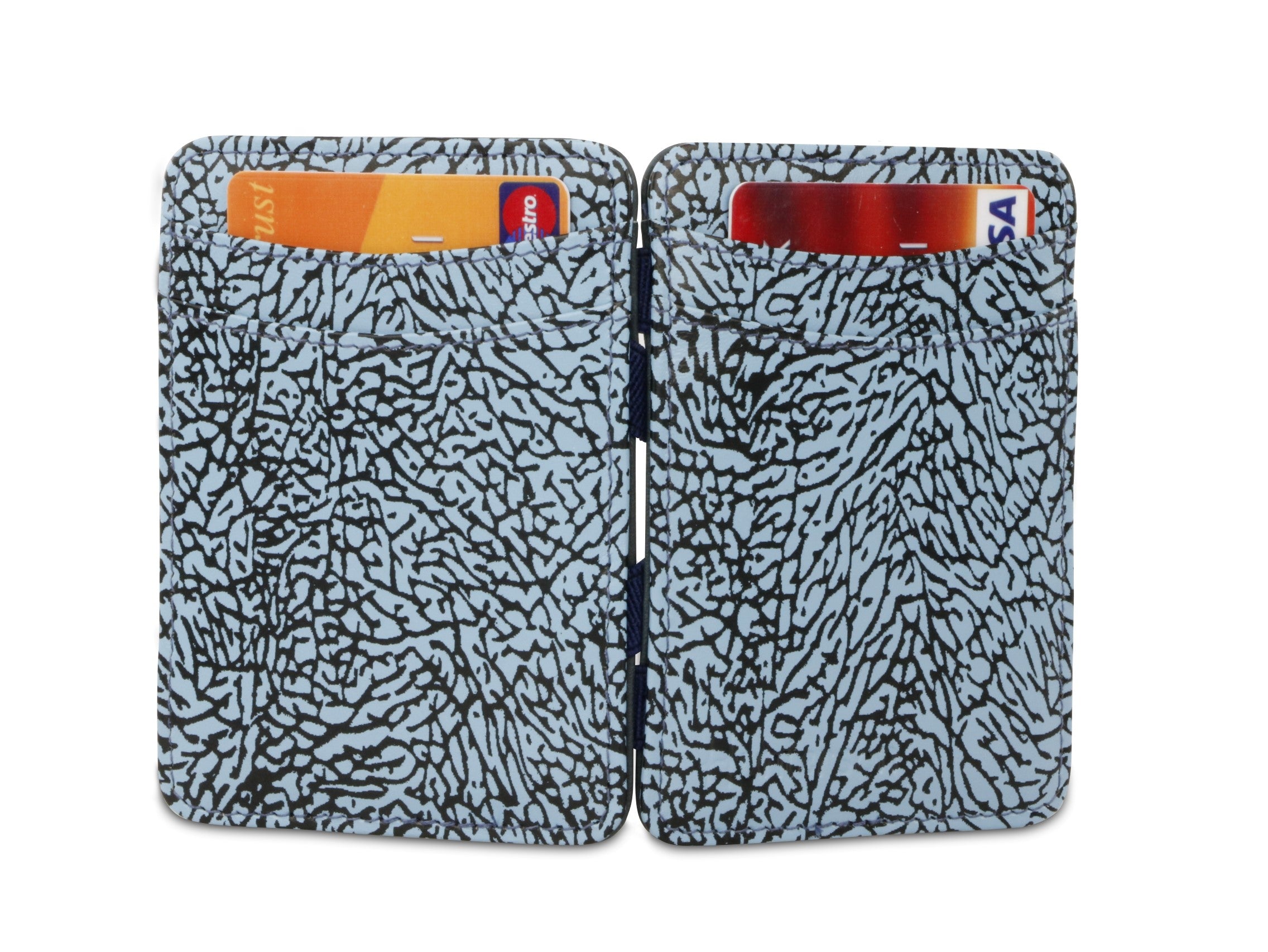 Hunterson The Elephant Prints The OG portafoglio Elephant Blue in pelle RFID