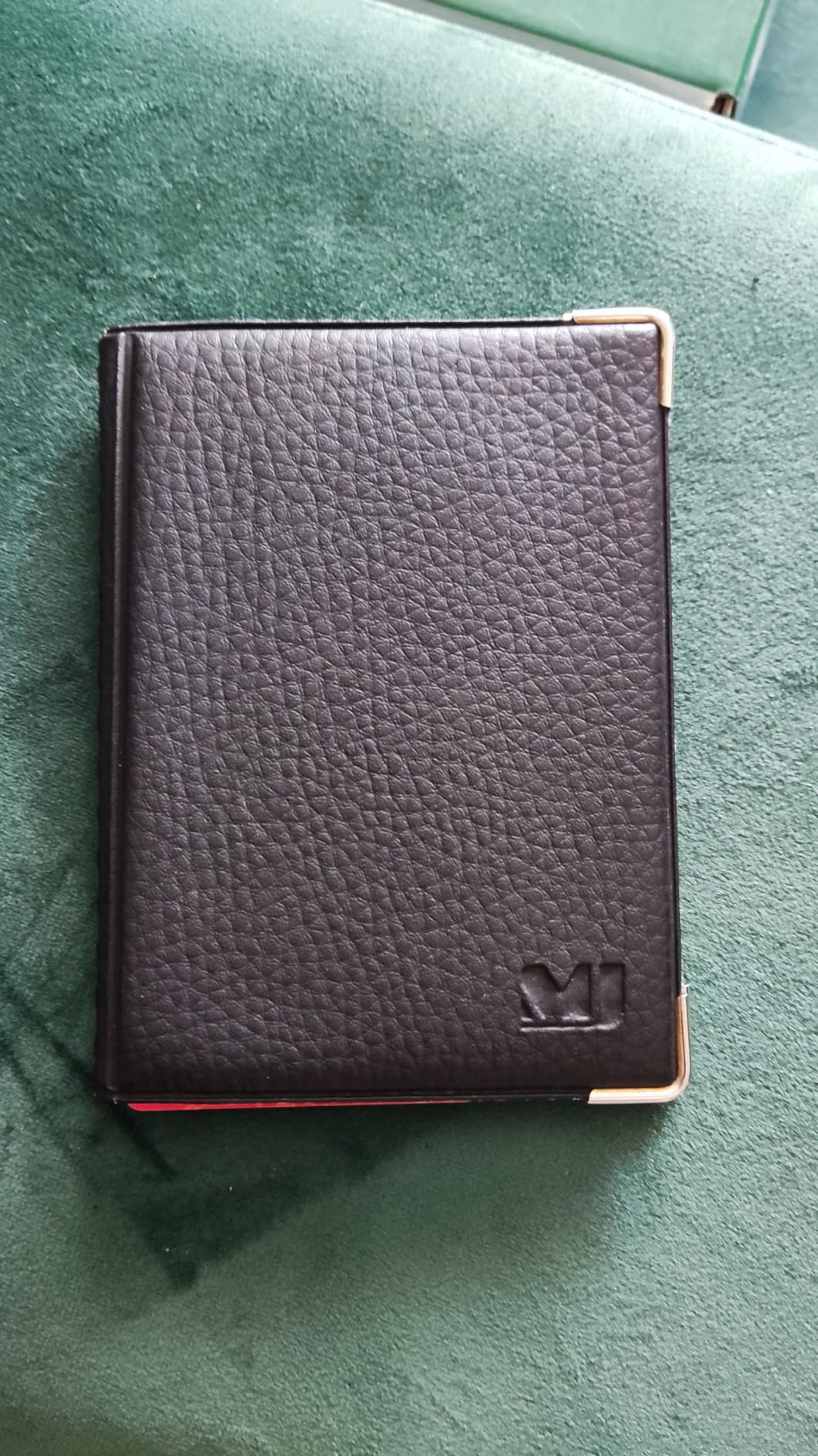 myledershop Karten- und Ausweisetuis porta documenti Design 2 Nero 4 scomparti