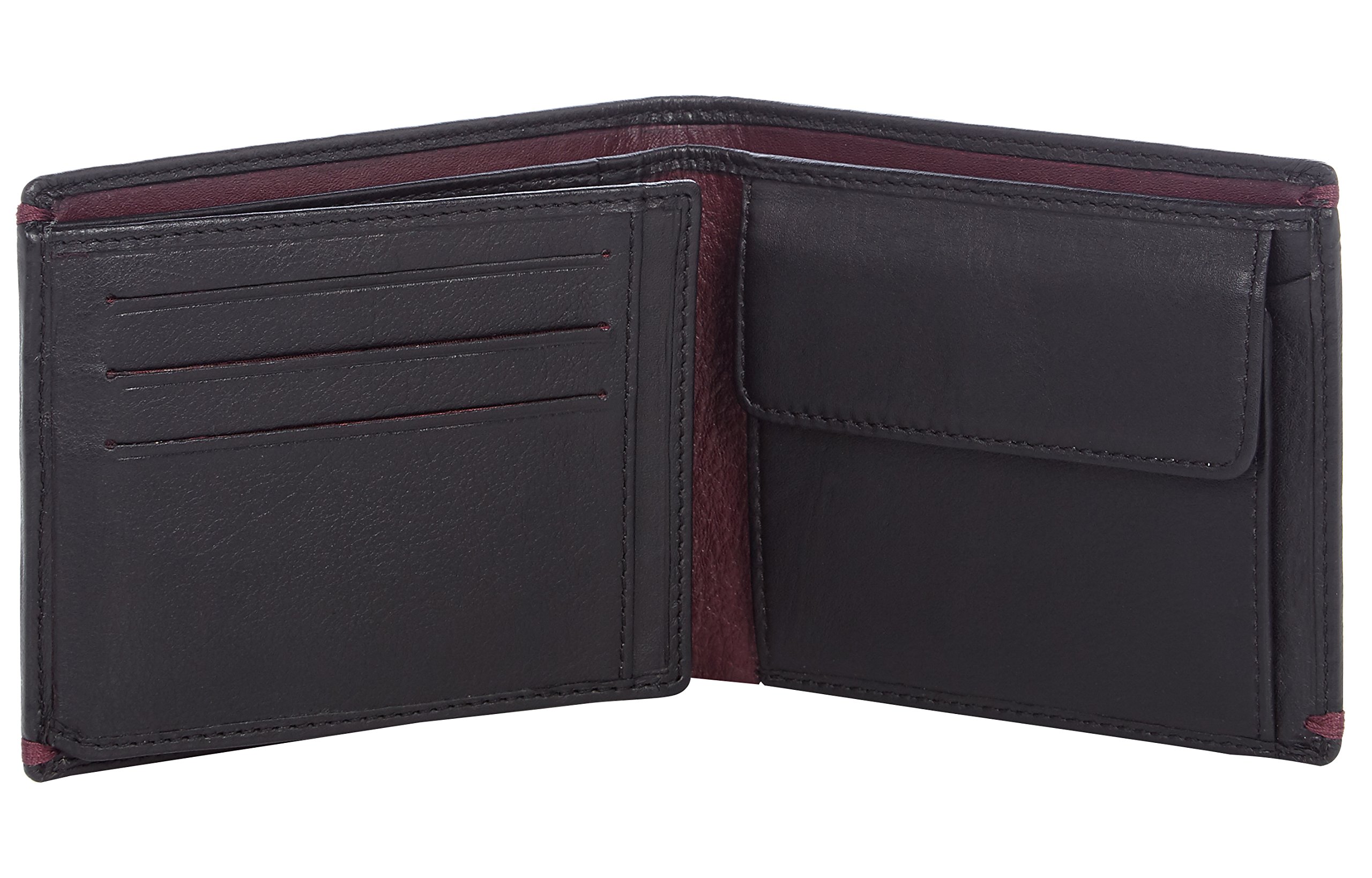 Visconti Monza MZ7 portafoglio uomo in pelle triplo nero borgogna RFID