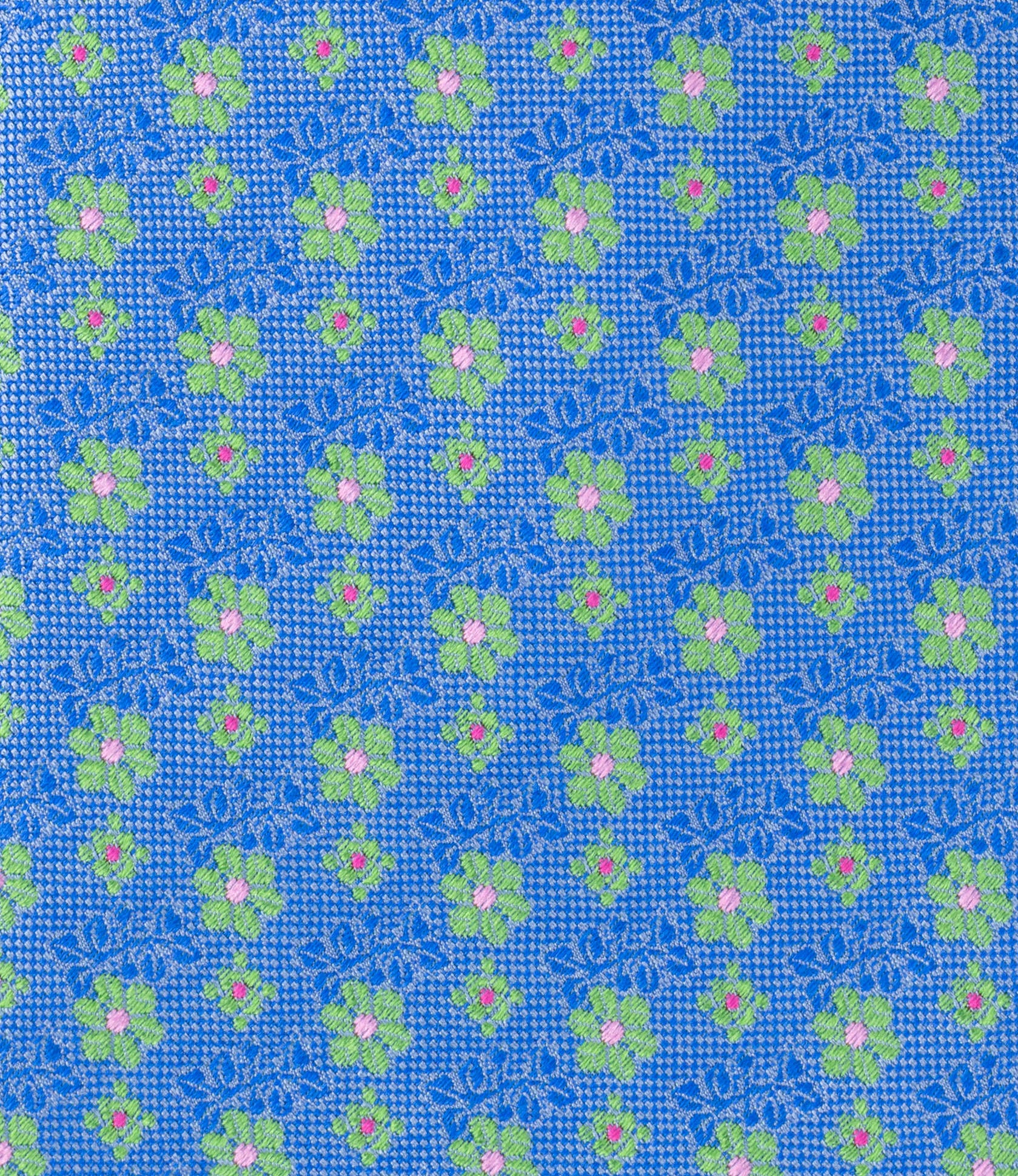 Miguel Bellido Corbatas cravatta motivi floreali seta celeste 8 cm