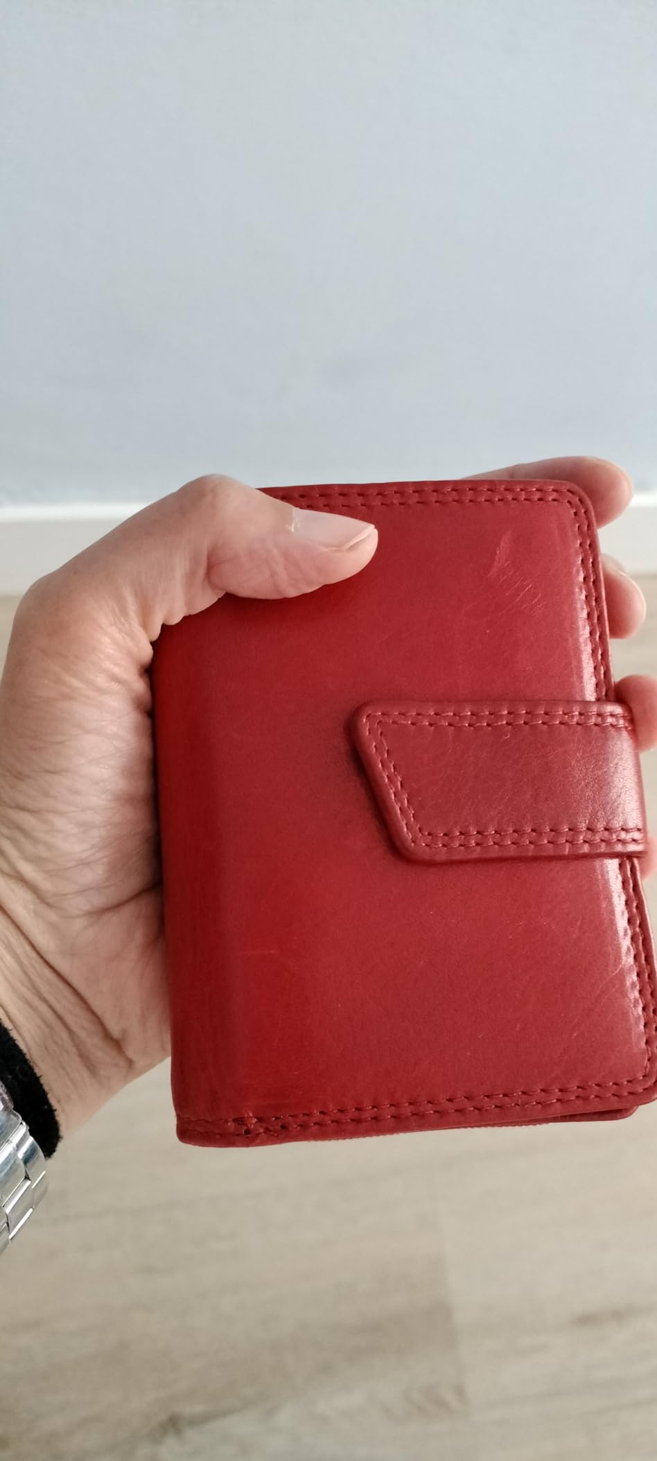 myledershop Damen Geldbörsen portafoglio donna Piccolo vacchetta con farfalla Bacca Selvatica RFID