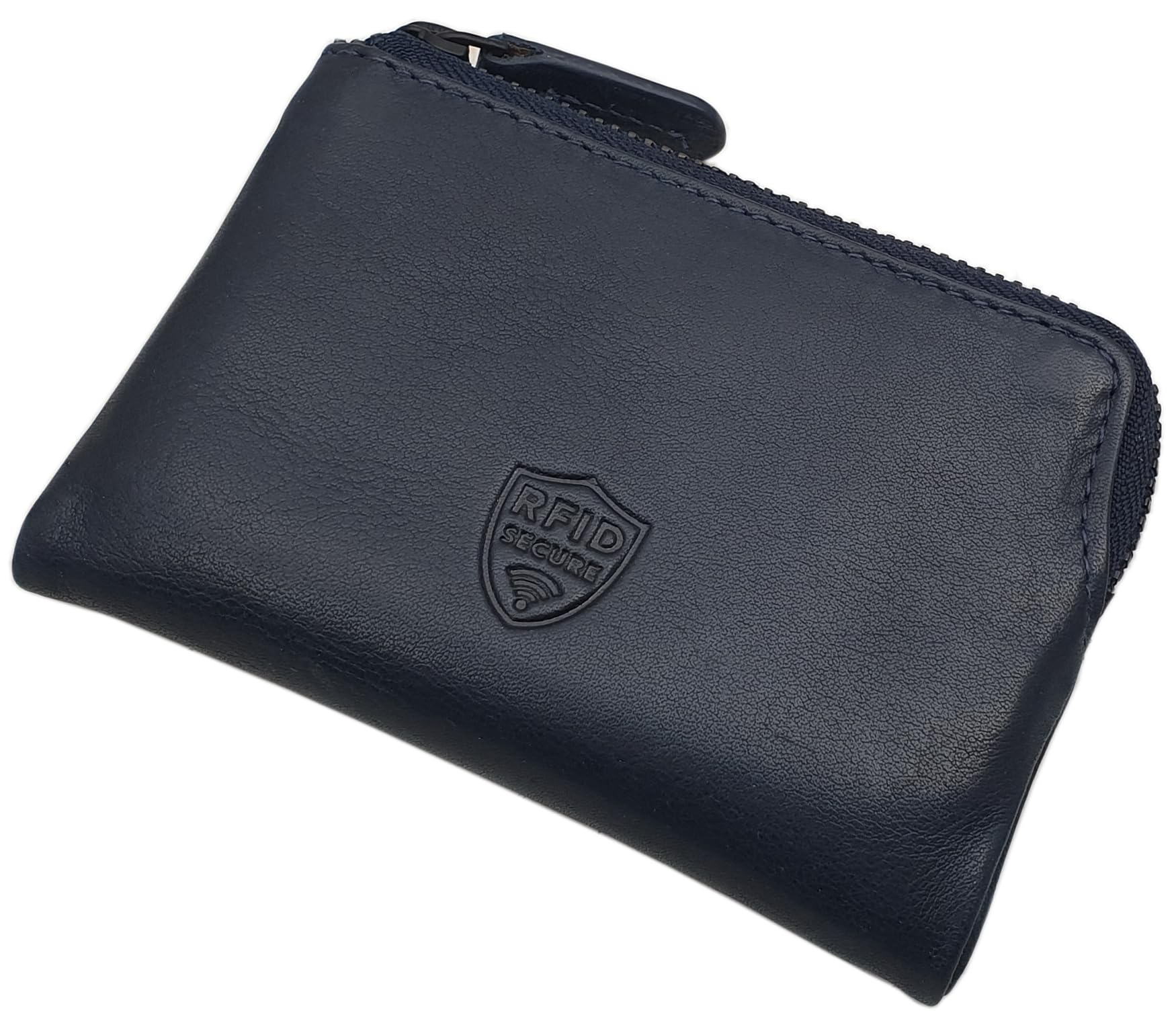 myledershop Herren Geldbörsen portafoglio uomo blu RFID