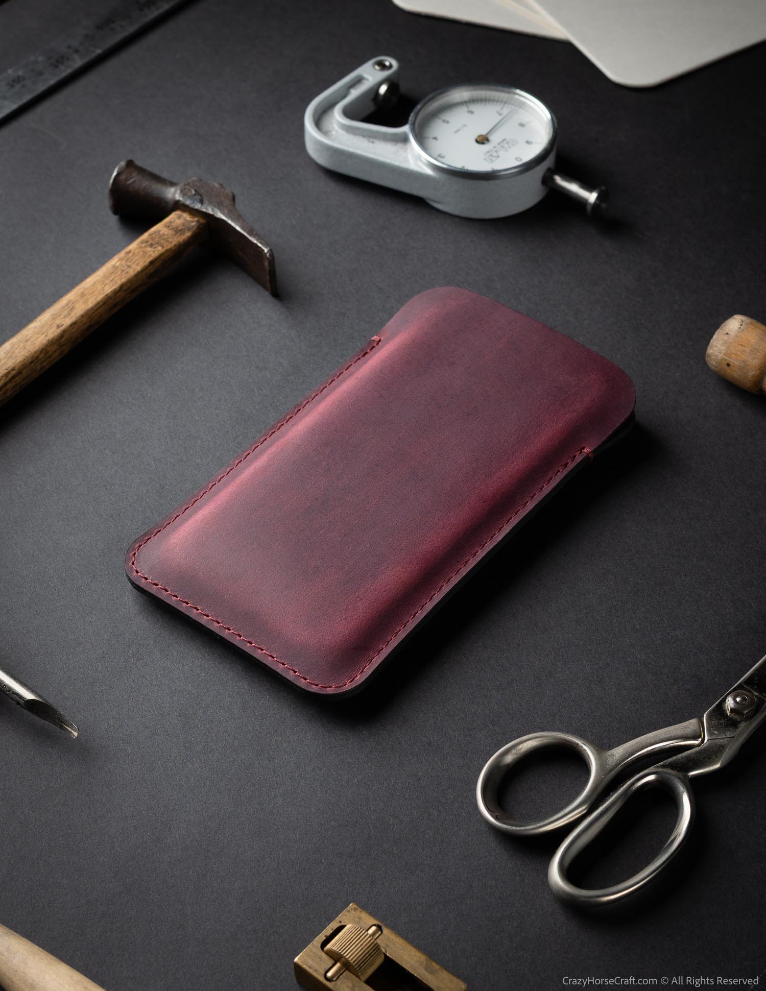 Crazy Horse Craft Phone Cases Classic Leather custodia iPhone in pelle