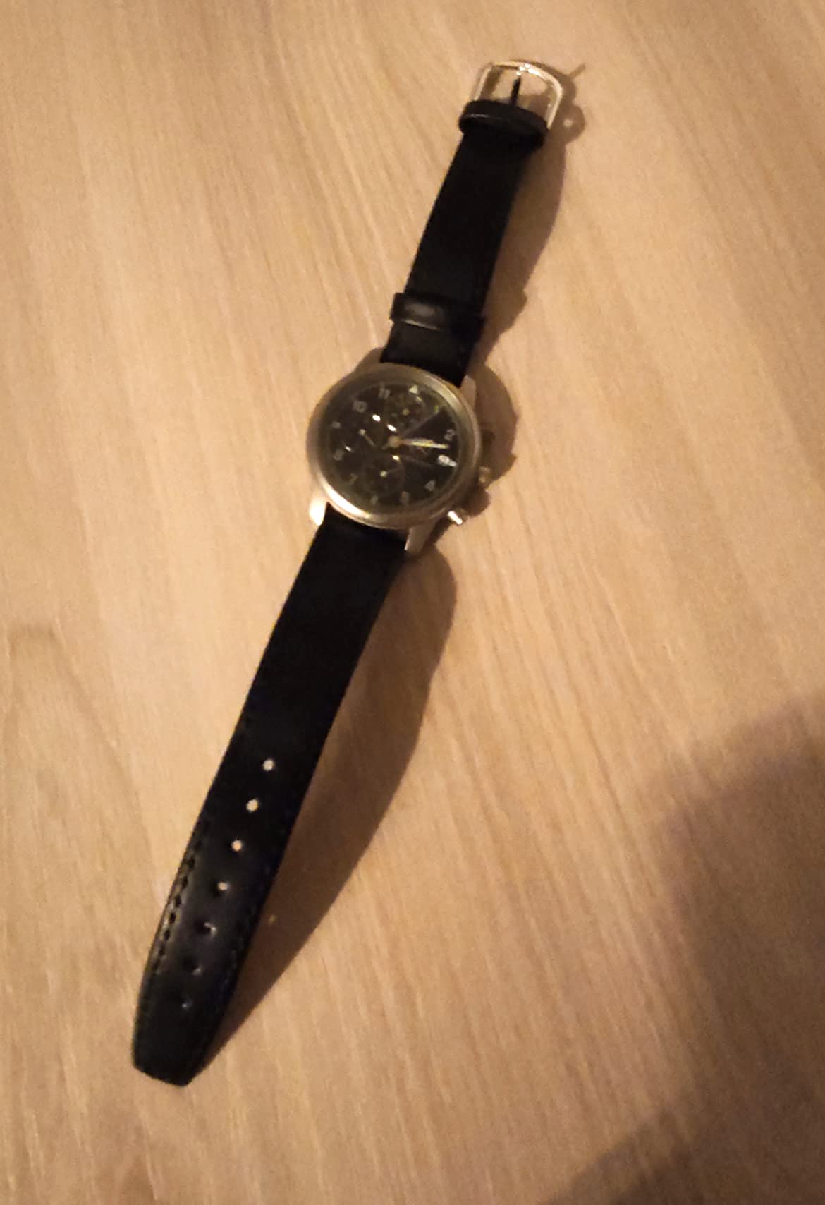 myledershop Uhrenarmbänder 18mm cinturino orologio nero pelle di vitello