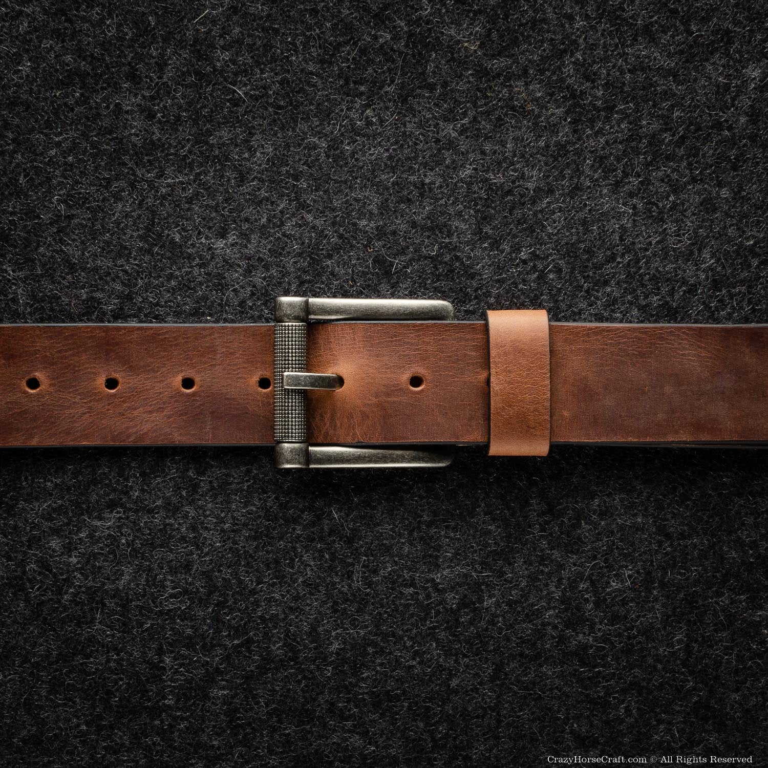 Crazy Horse Craft Belts Vegetable Tanned Leather Belt Classic Brown