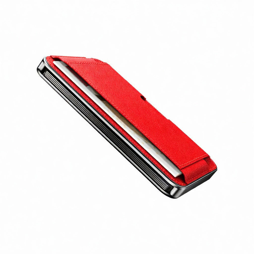 Moero Linea M2 M2 Pro Saffiano Red portafoglio MagSafe antigraffio