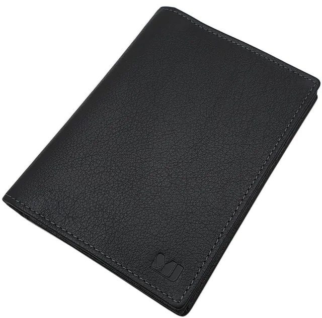 myledershop Herren Geldbörsen portafoglio uomo Nero pelle bufalo RFID NFC