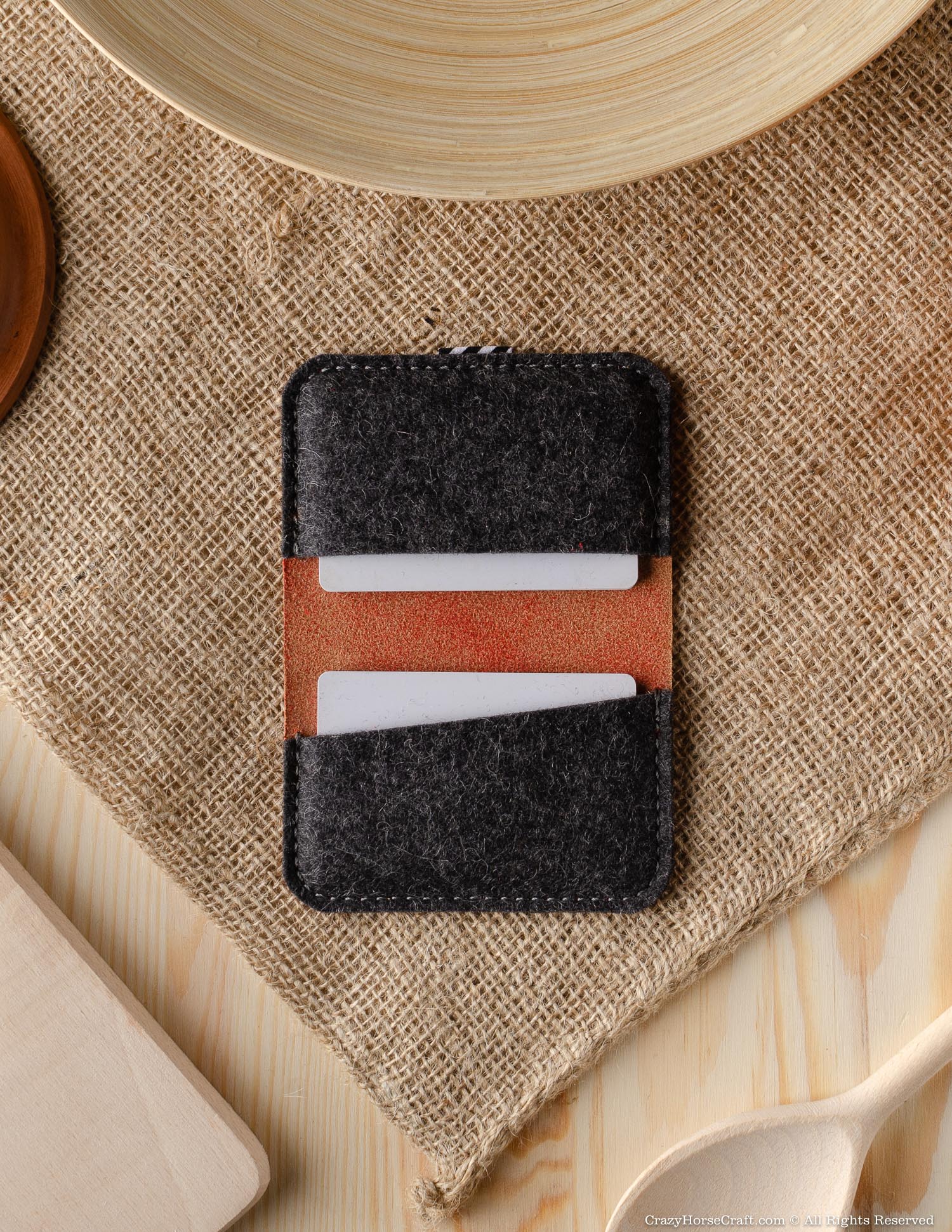Crazy Horse Craft Wallets & Card Holders Portacarte Fragola Red