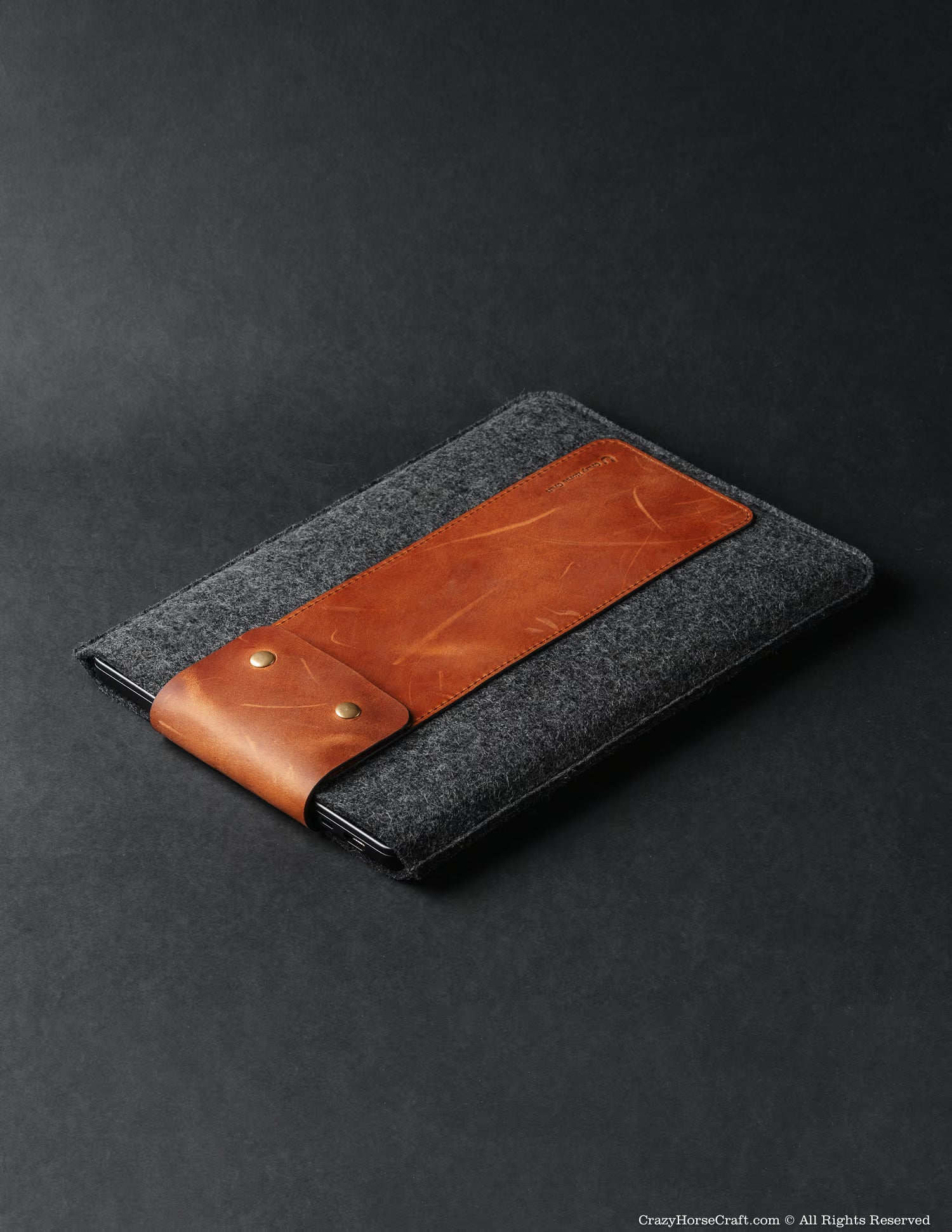 Crazy Horse Craft MacBook Cases Leather & Wool Felt sleeve MacBook Air 13,6″