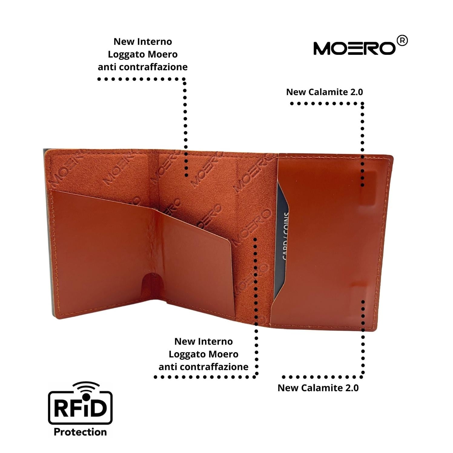 Moero Linea PRO PRO Prestige portafoglio Marrone in vera pelle