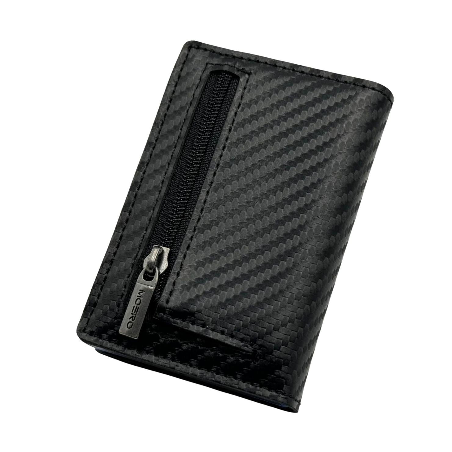 Moero Linea PRO Zip Carbon portafoglio nero 4.0 con RFID