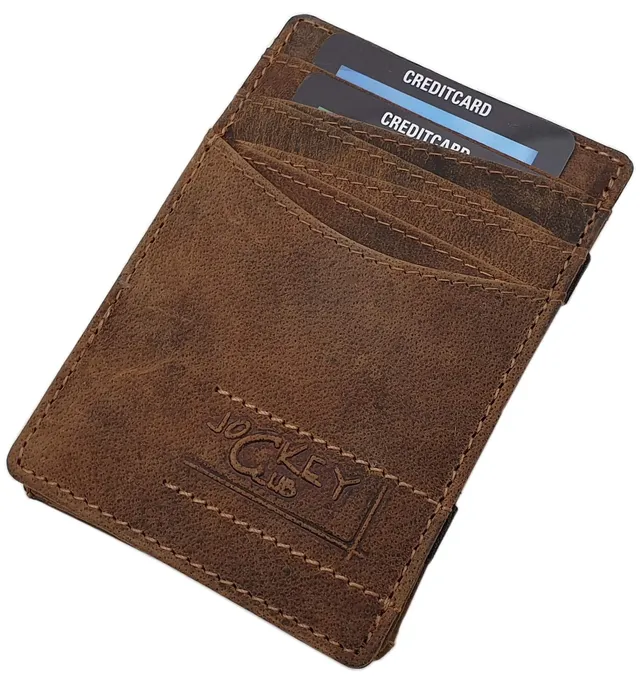 myledershop Karten- und Ausweisetuis portafoglio magico cognac RFID