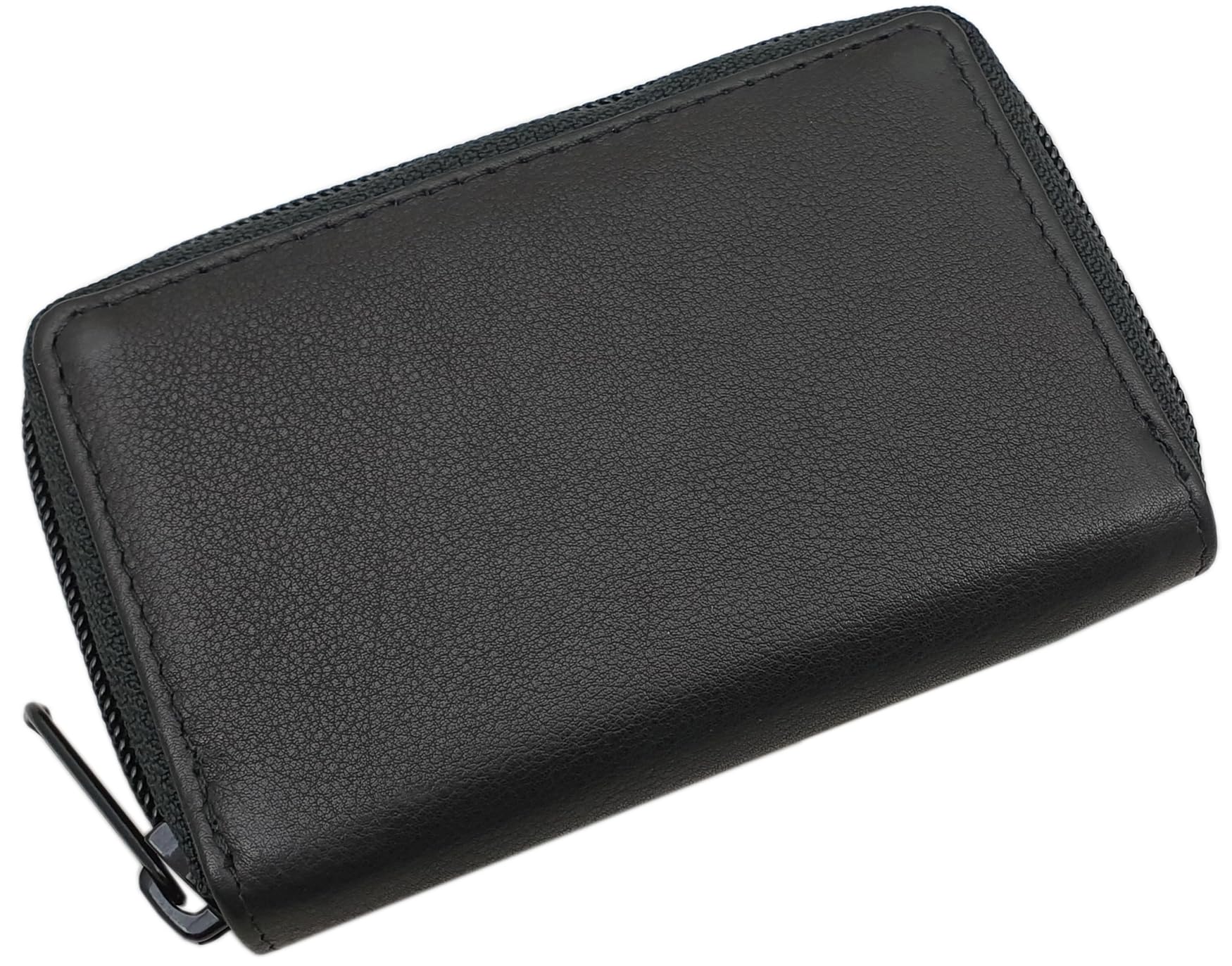 myledershop Kredit- und Visitenkartenetuis Vacchetta porta carte 13 scomparti nero RFID