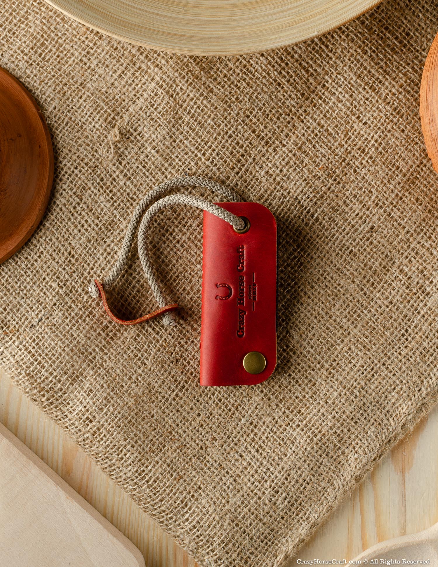 Crazy Horse Craft Key Holders portachiavi organizer Fragola Red