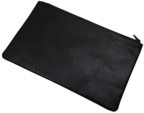 myledershop Banktaschen portafoglio per banconote nero in vacchetta