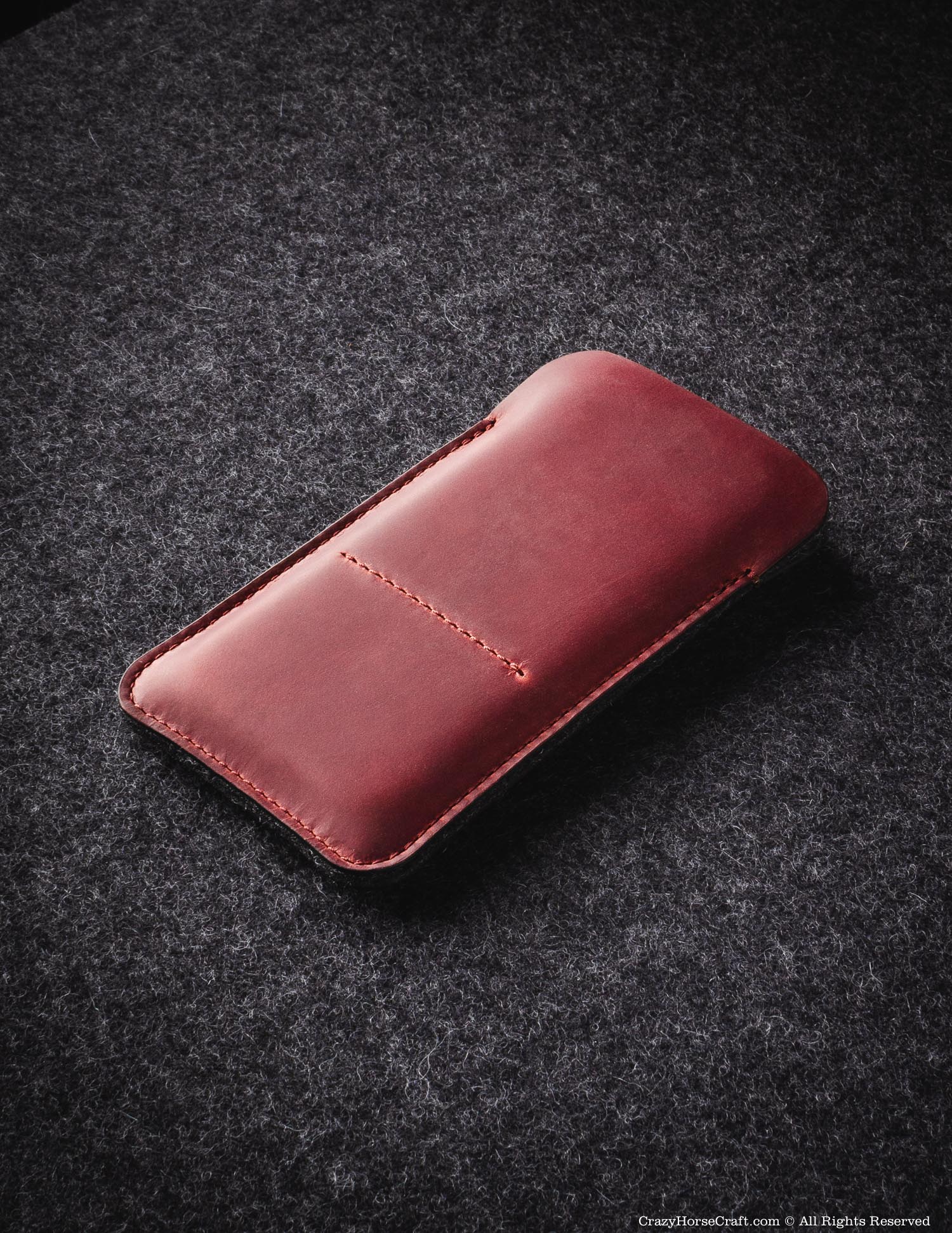 Crazy Horse Craft Phone Cases Classic Leather & Felt custodia Samsung Classic Brown