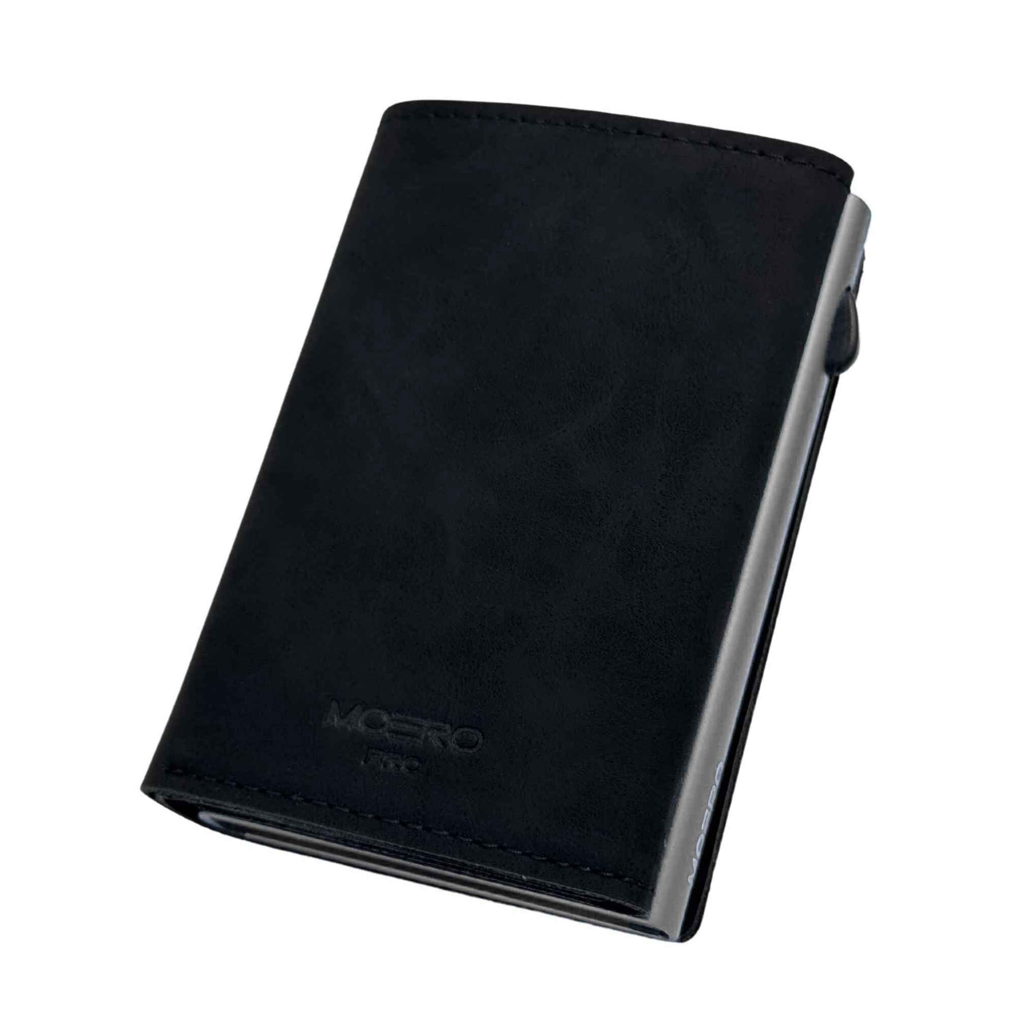 Moero Linea PRO PLUS Zip portafoglio nero RFID vegano