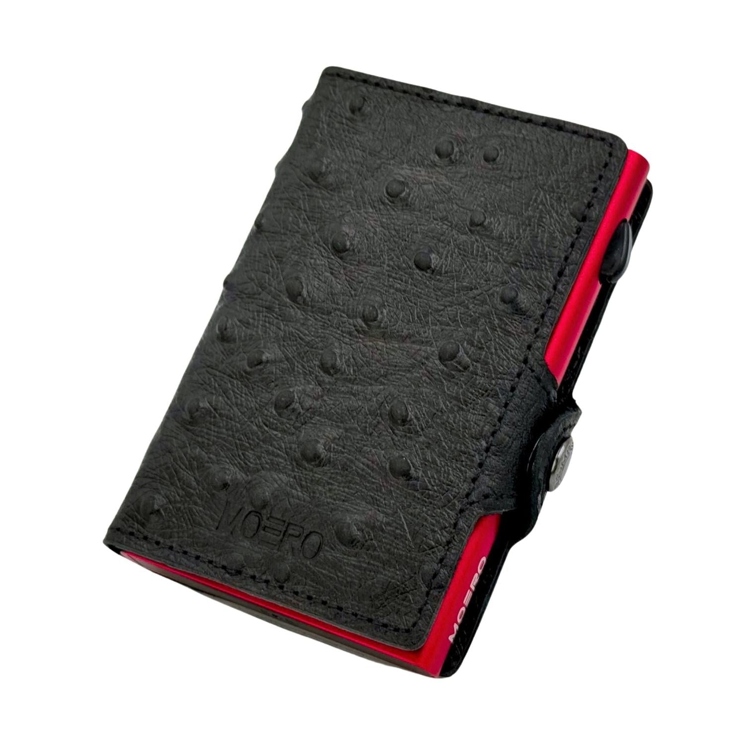 Moero Linea Classic Struzzo portafoglio nero RFID