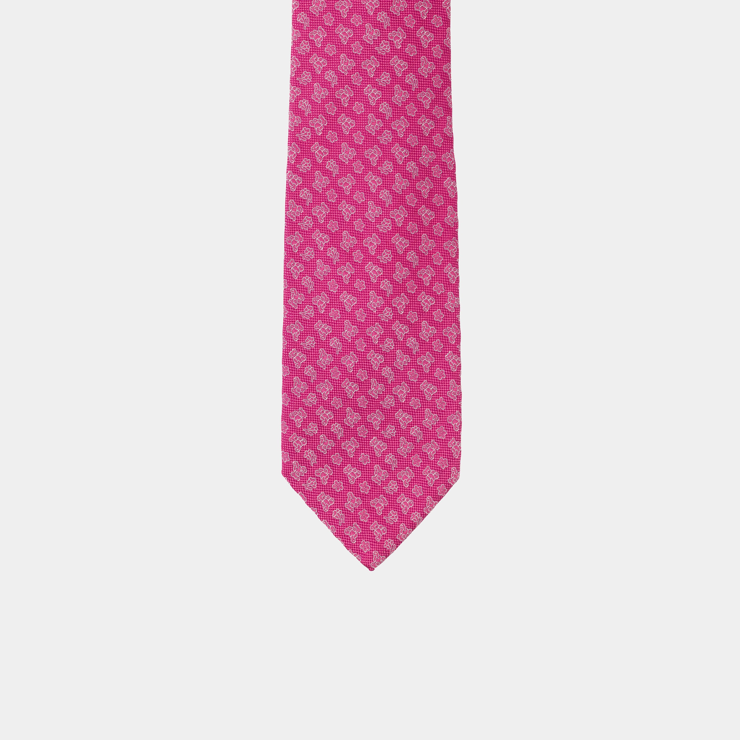Miguel Bellido Corbatas Corbata de seda natural con micromotivos cravatta rosa, seta jacquard