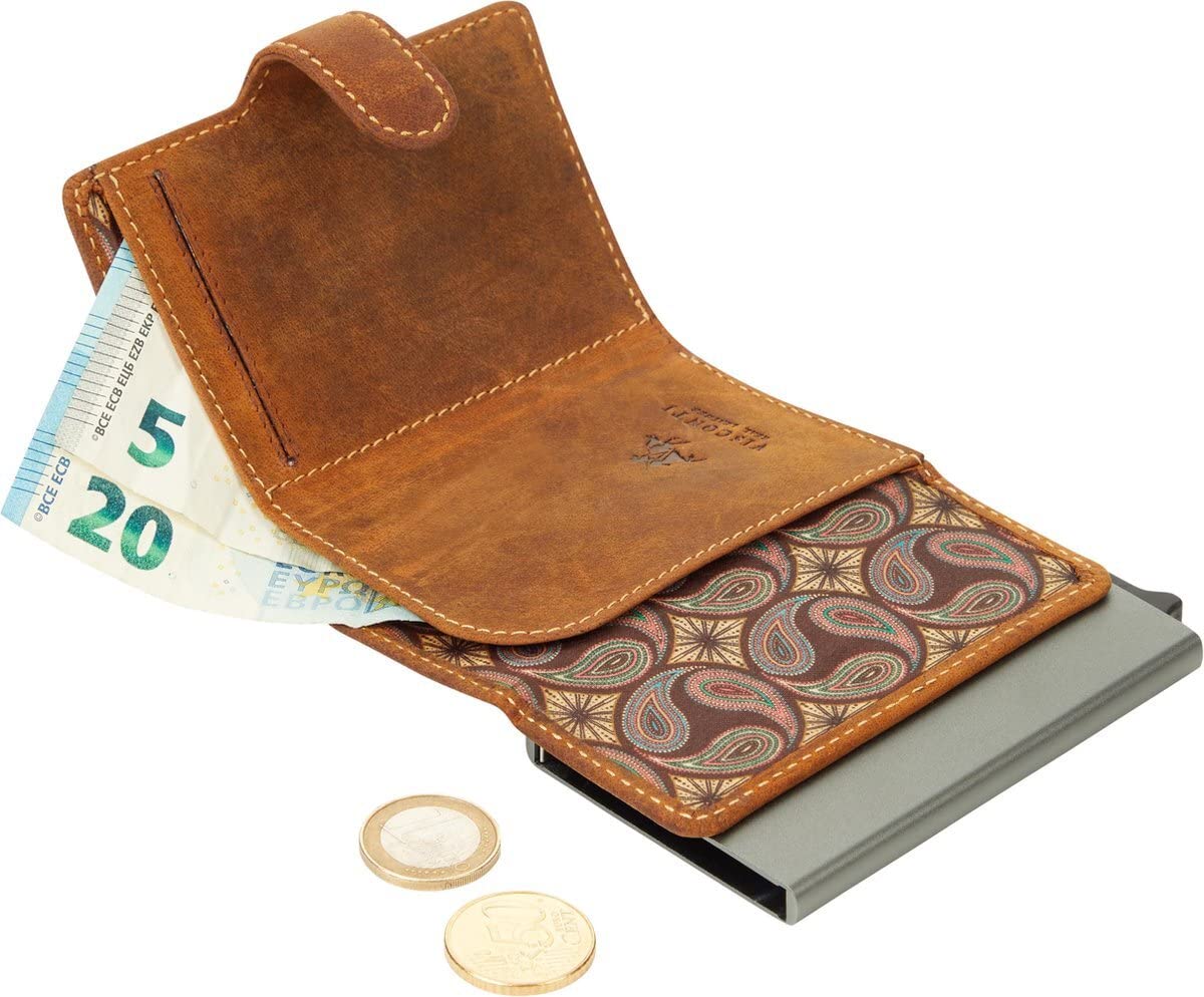 Visconti Slim portafoglio porta carte marrone RFID