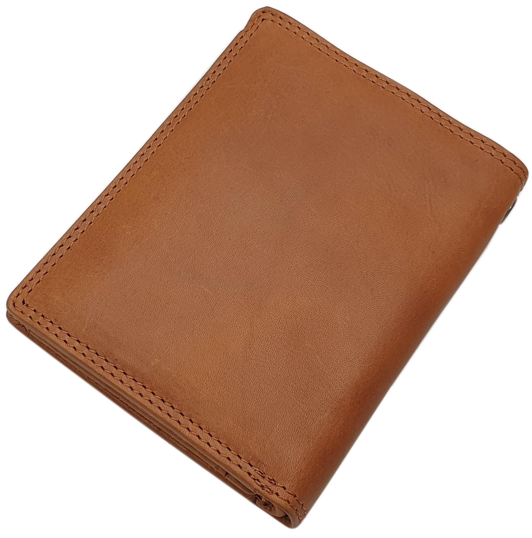 myledershop Herren Geldbörsen Modello 1 formato verticale portafoglio RFID cognac