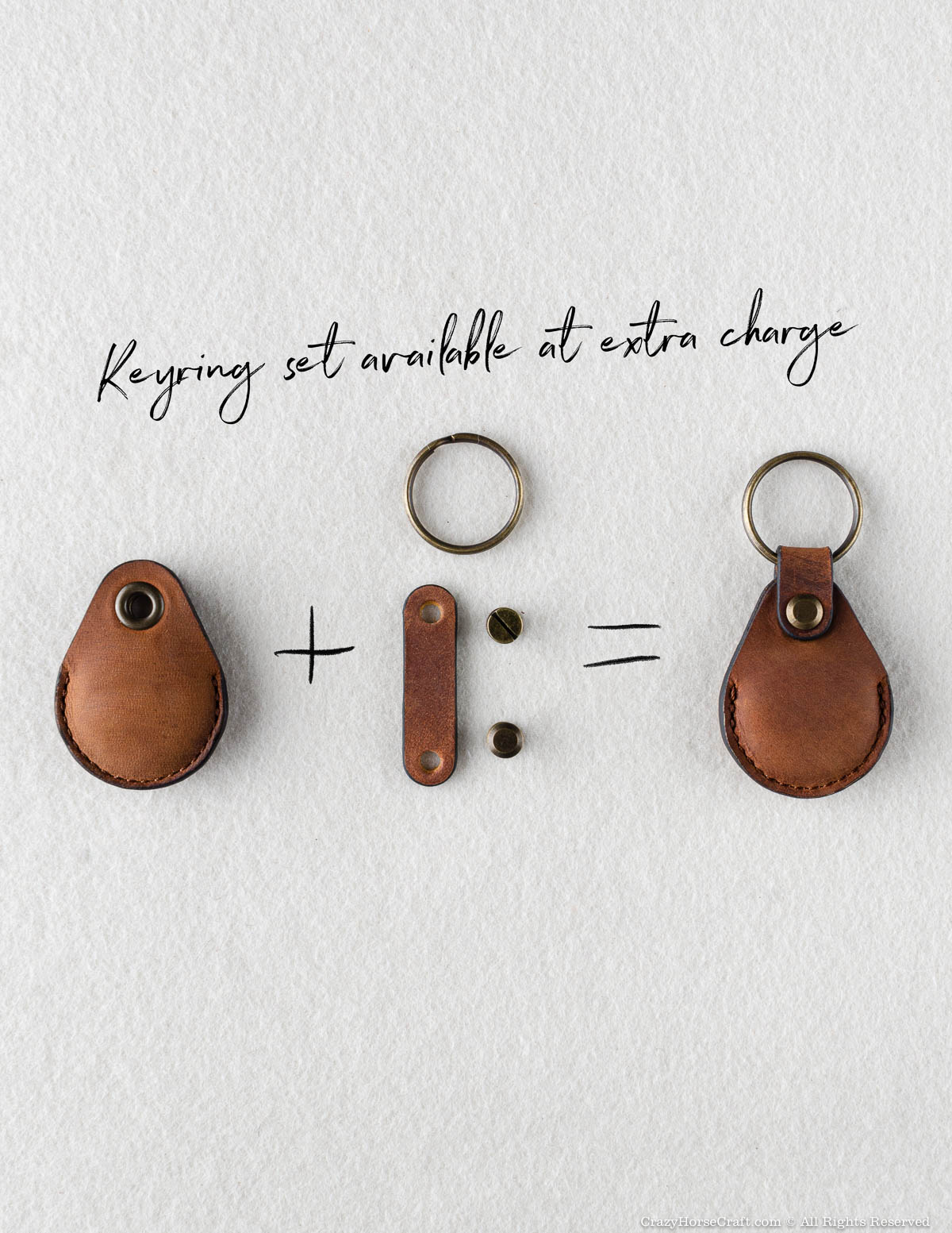 Crazy Horse Craft AirTag Holders porta AirTag in pelle marrone