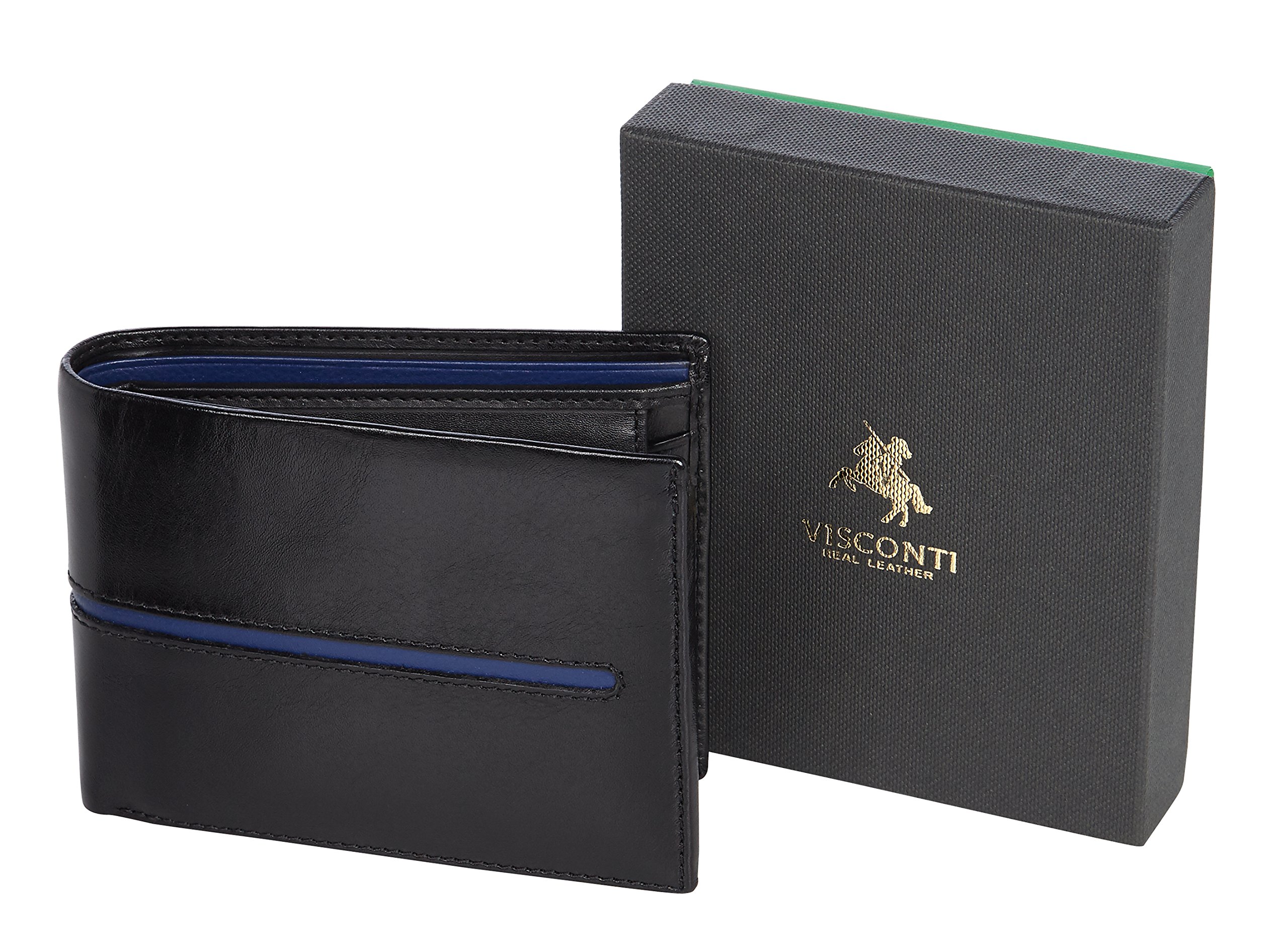 Visconti Monza portafoglio uomo in pelle RFID nero