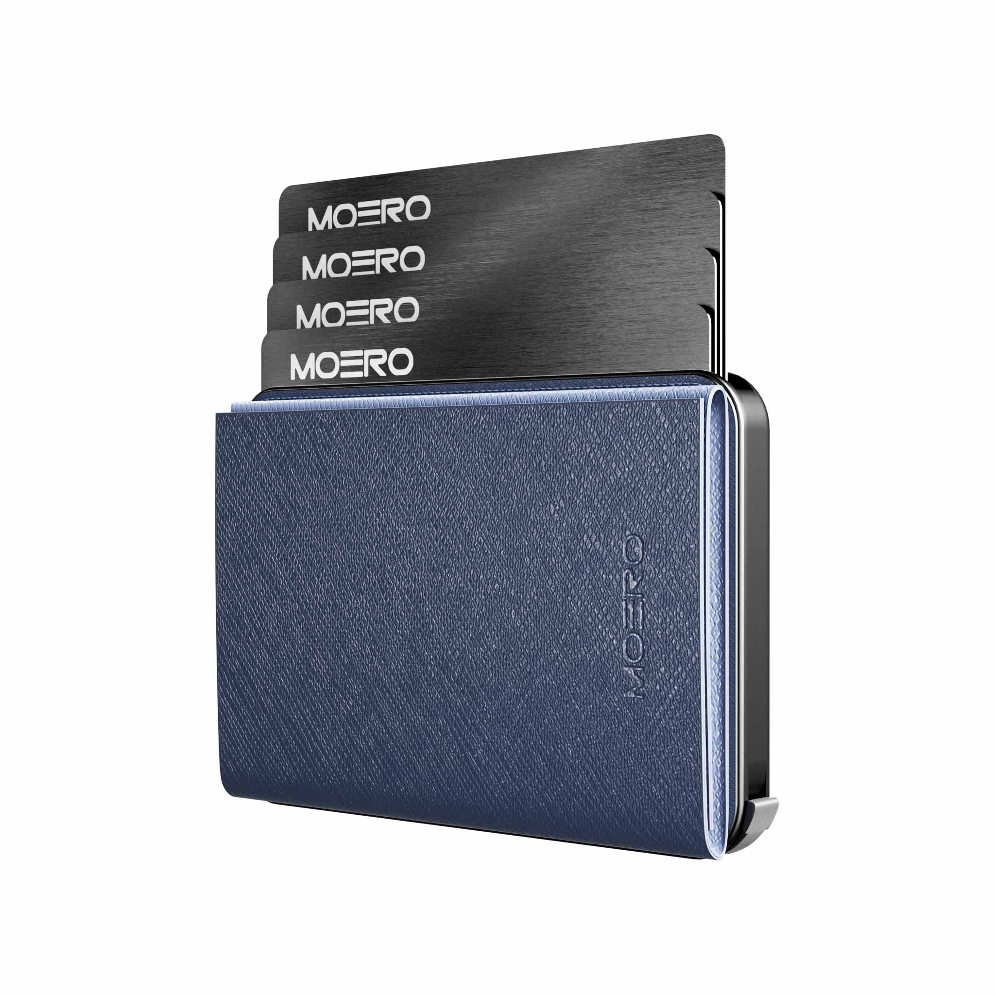 Moero Linea M2 M2 Pro Plus portafoglio Blue Navy MagSafe