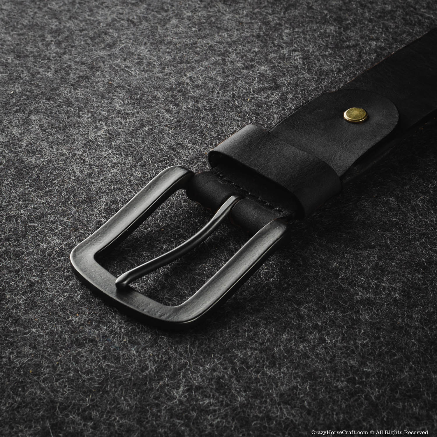 Crazy Horse Craft Belts Vegetable Tanned Leather Belt cintura Carbon Black