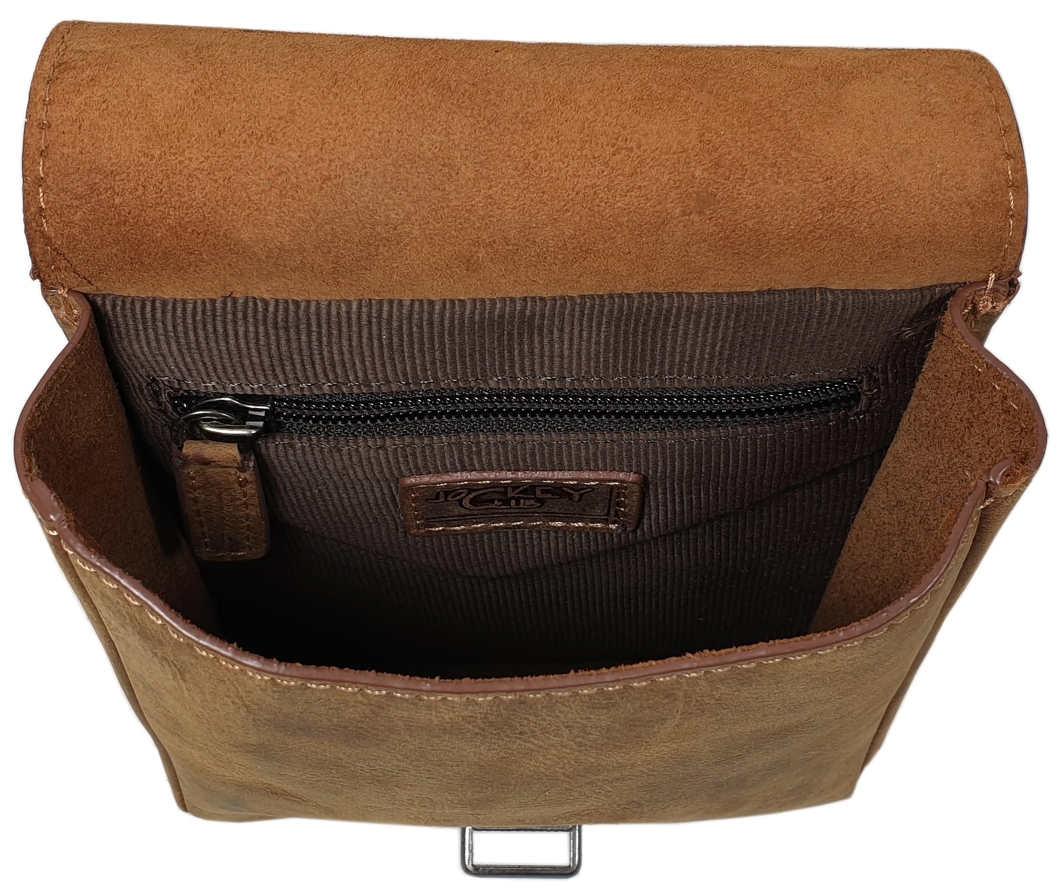 myledershop Gürtel-/Taschen borsetta verticale in pelle di bufalo marrone